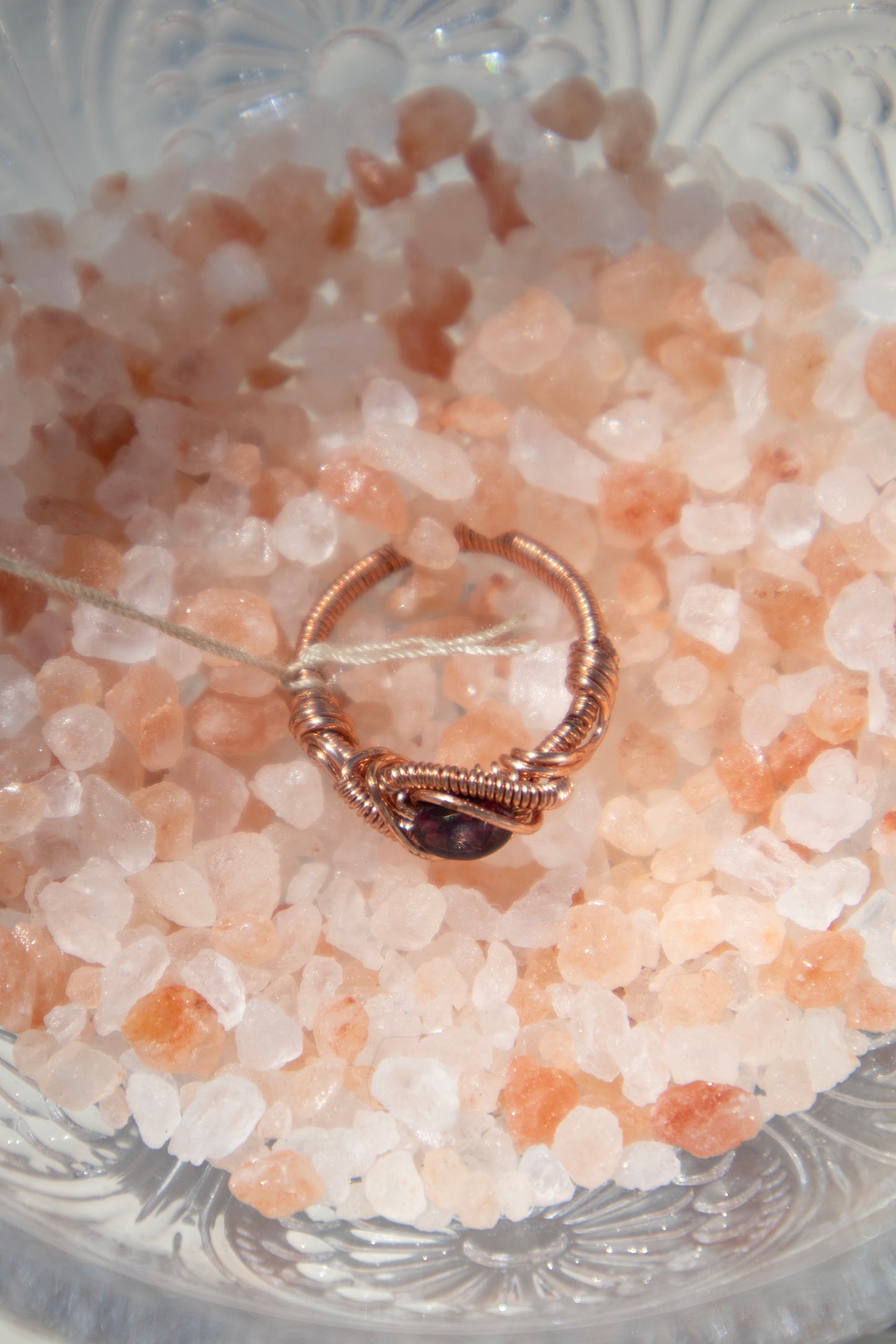 Red Garnet Intricate Ring