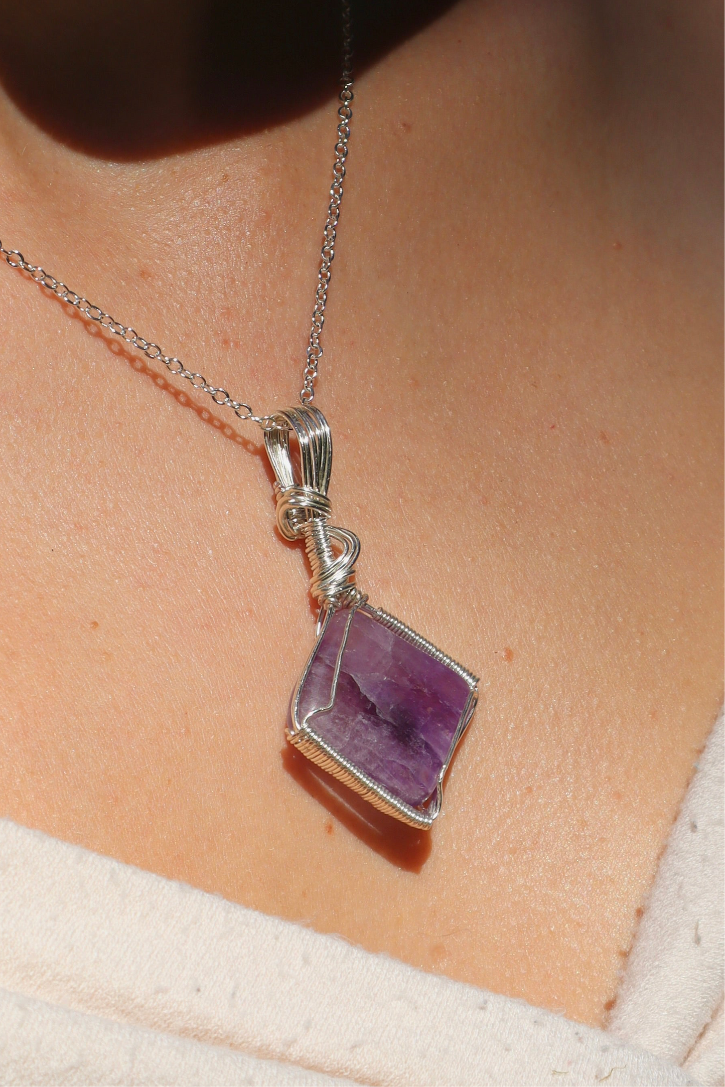 Flourite Crystal Pendant