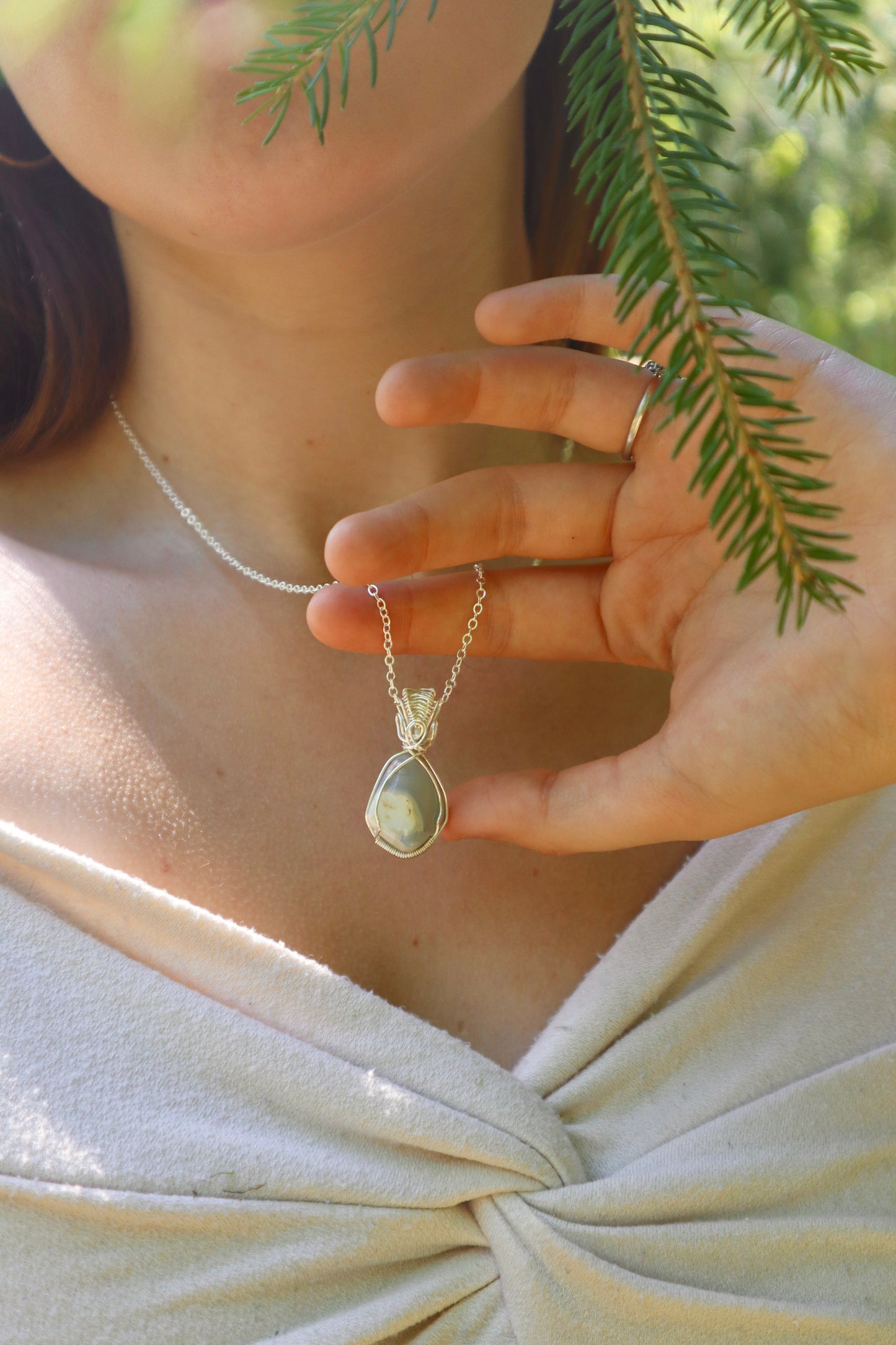Blue Lace Agate Pendant