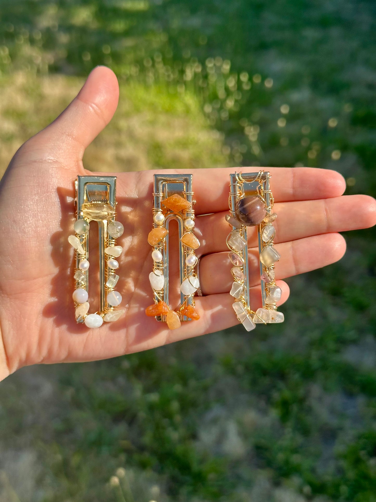 Gemstone Hair Clip
