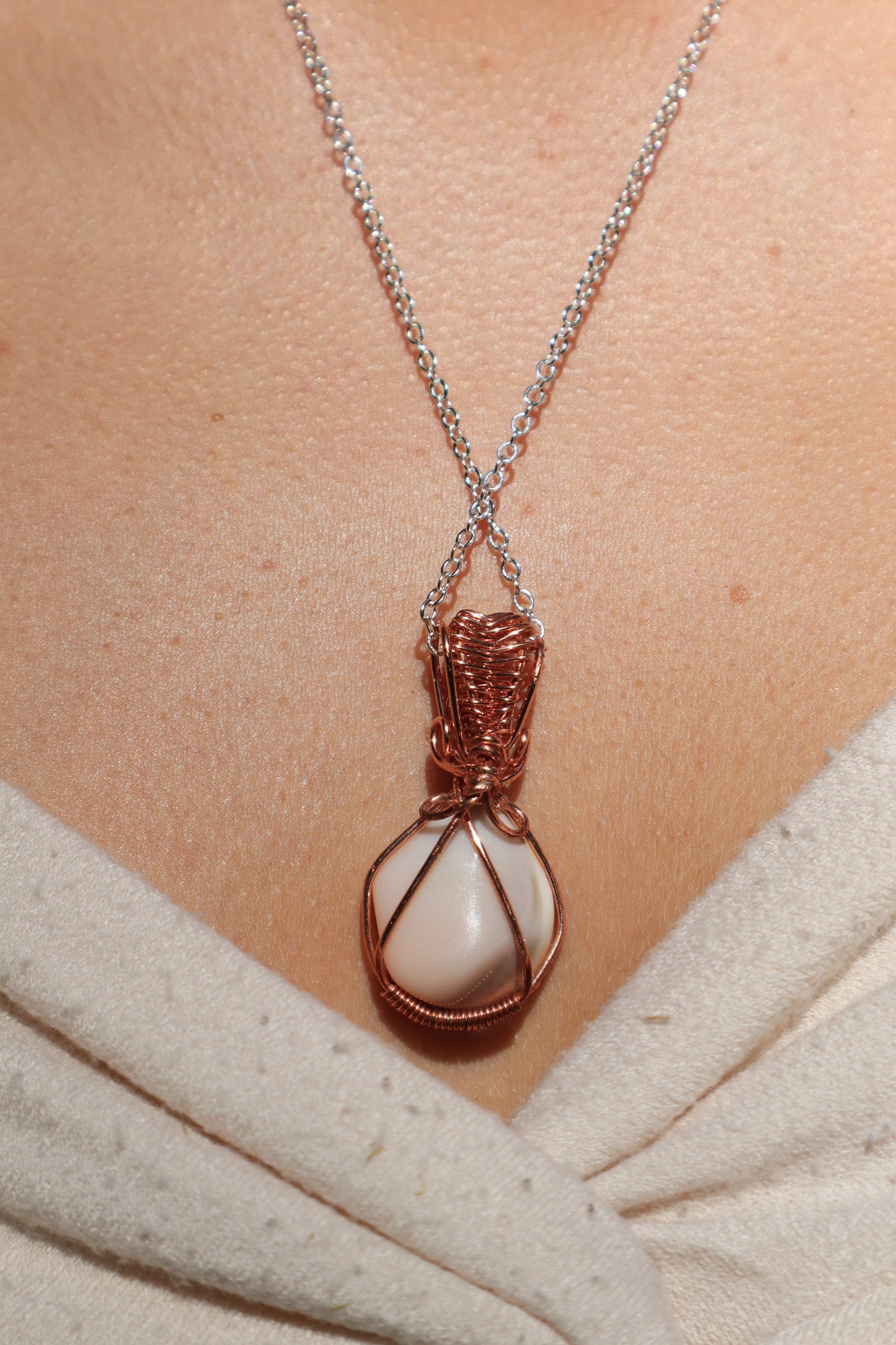 Pink Botswana Agate Pendant