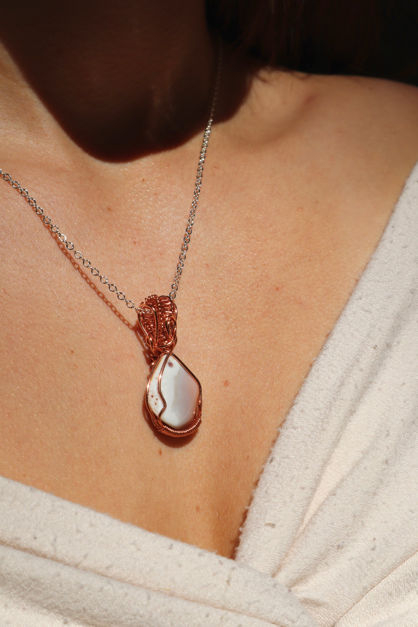 Pink Botswana Agate Pendant