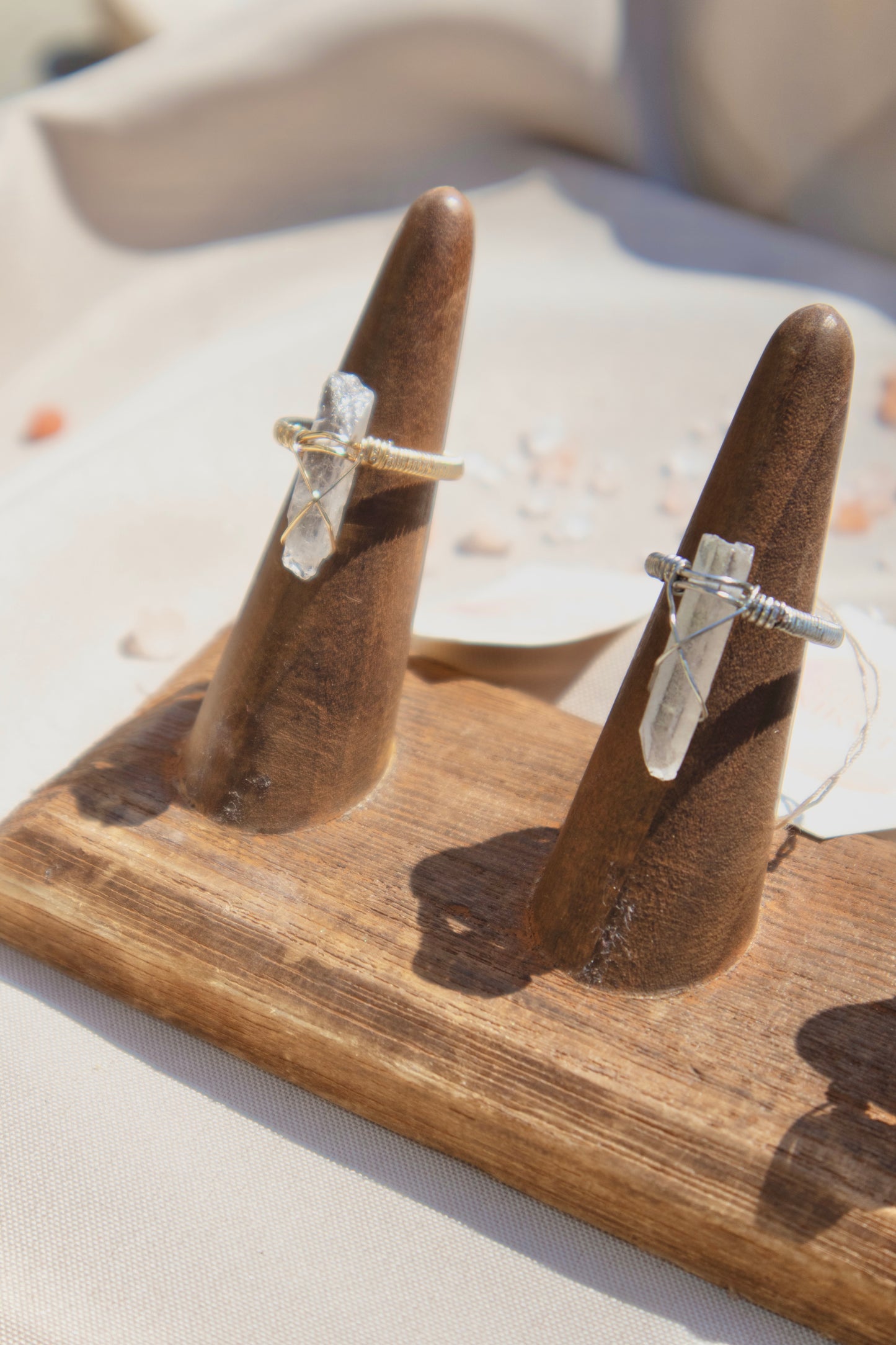 Aura Clear Quartz Point Ring