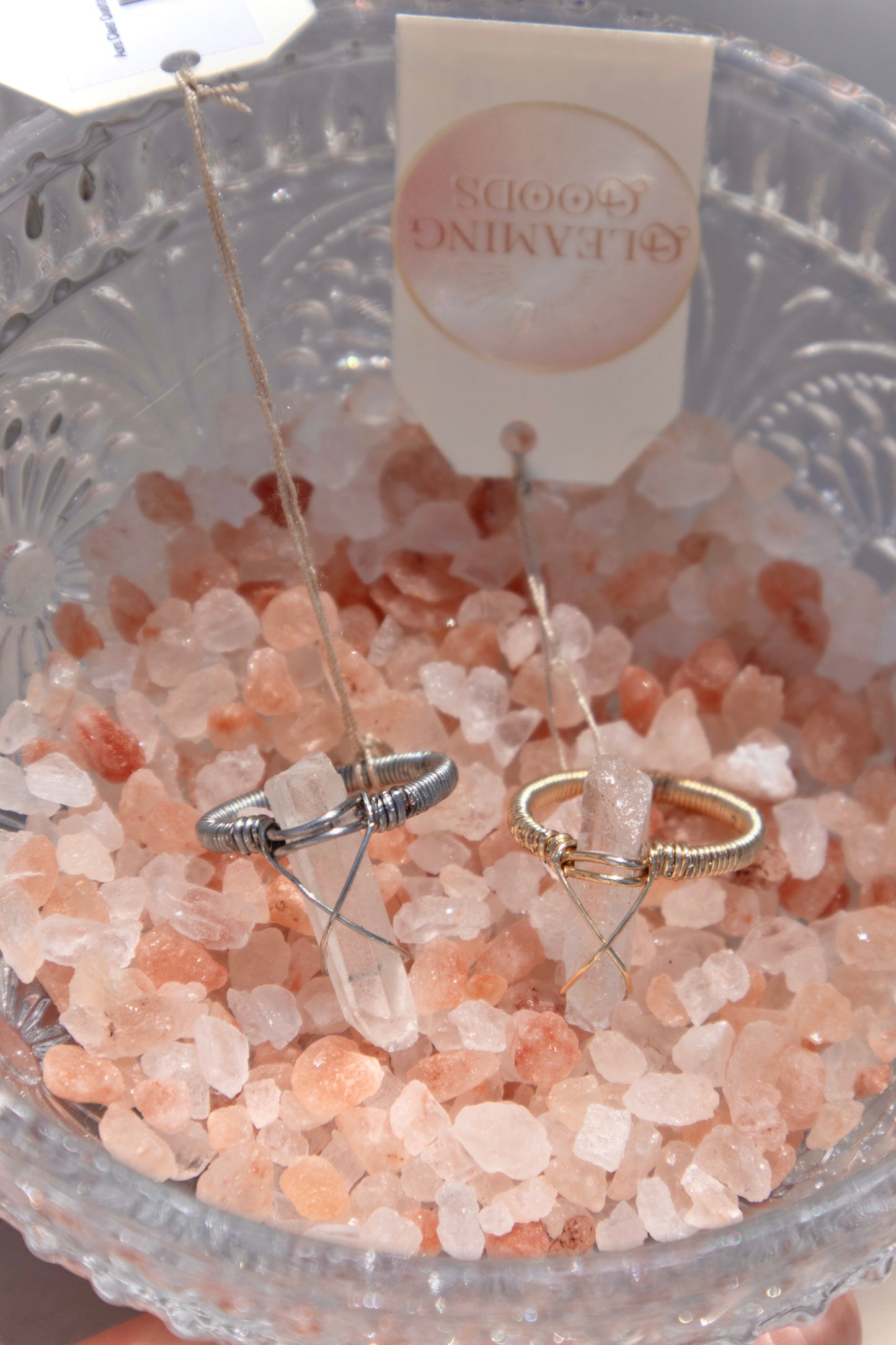 Aura Clear Quartz Point Ring
