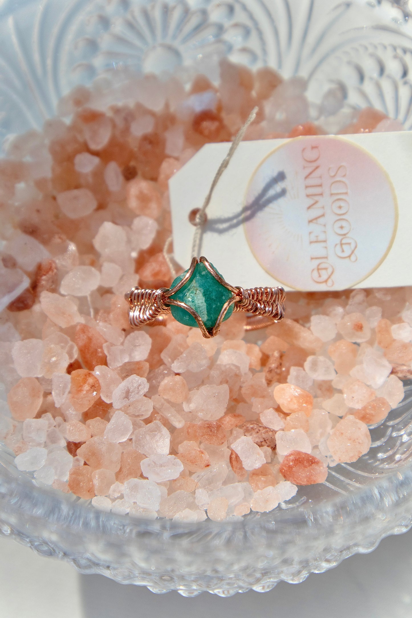 Amazonite Intricate Wrapped Ring