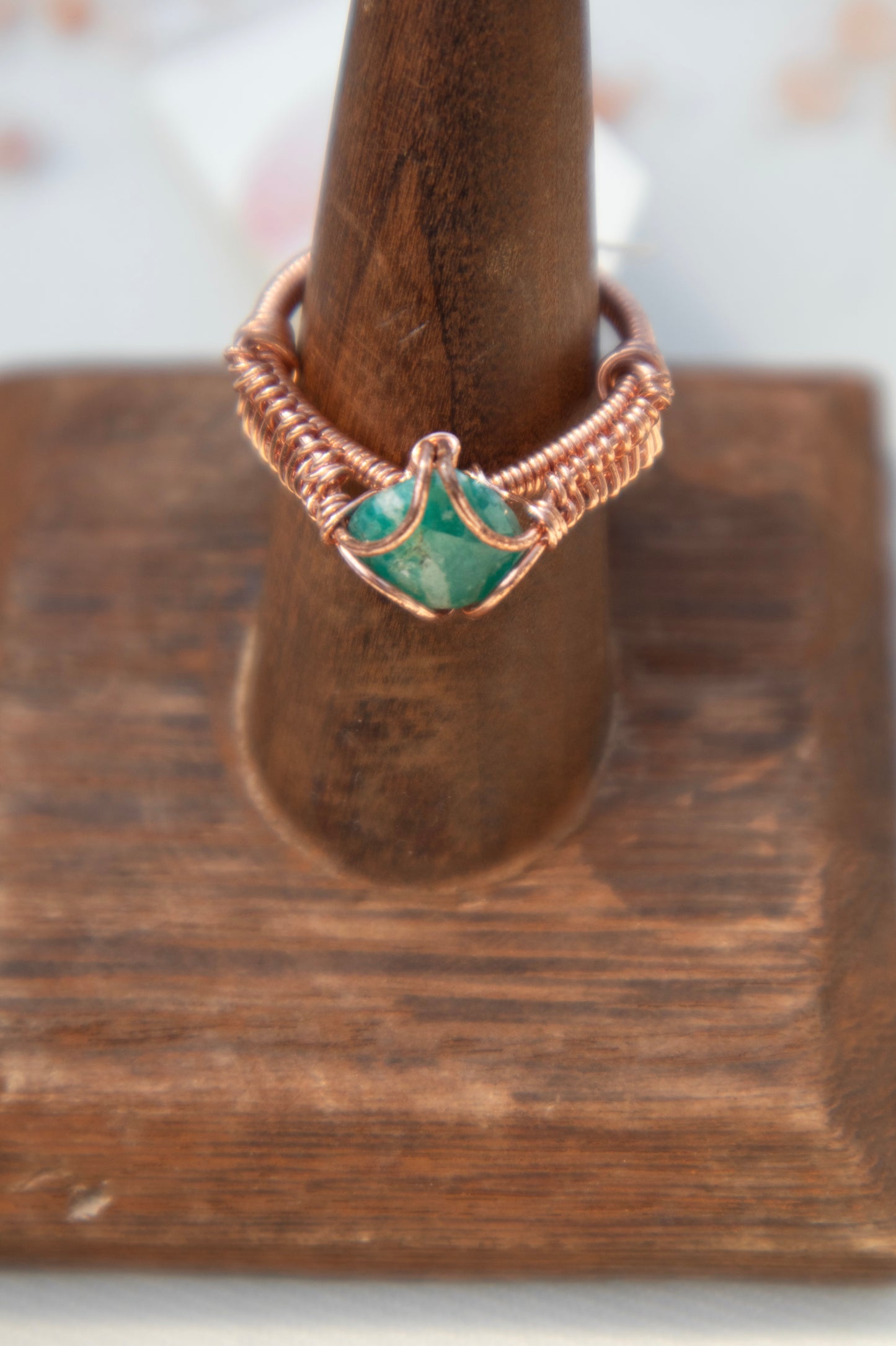 Amazonite Intricate Wrapped Ring