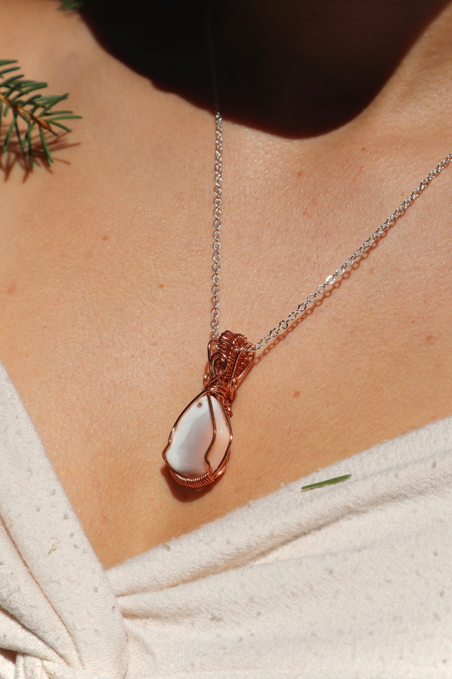 Pink Botswana Agate Pendant