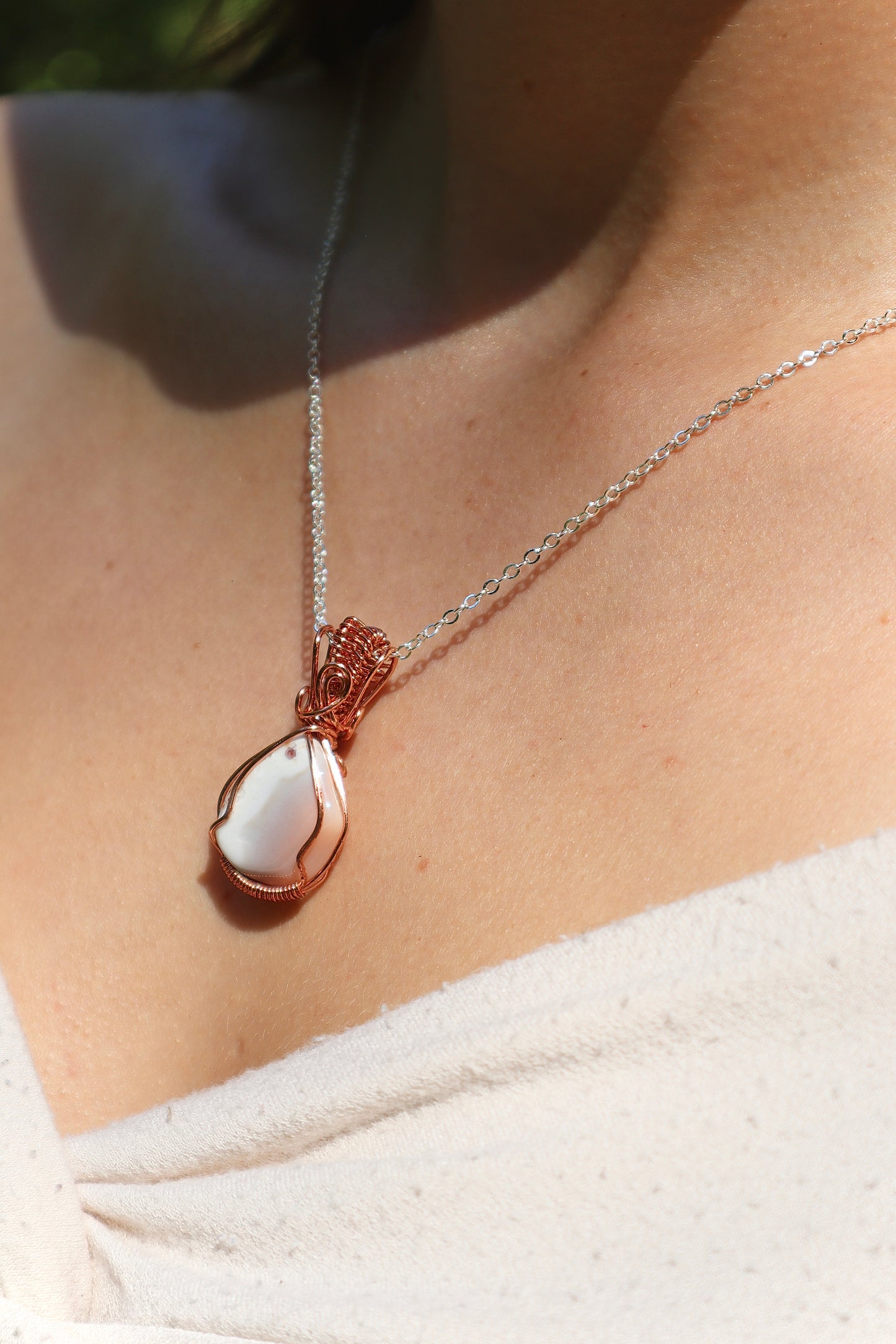 Pink Botswana Agate Pendant