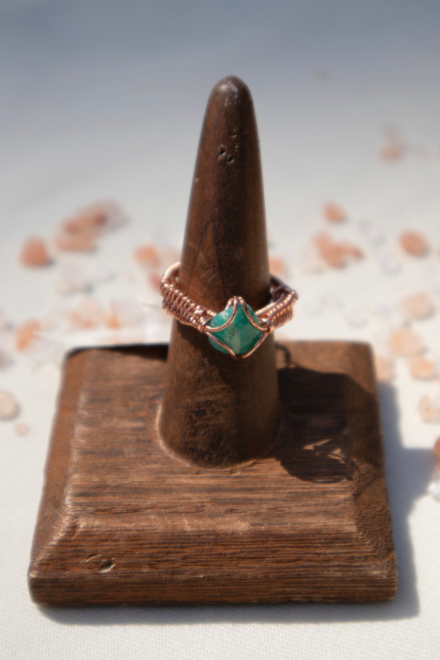 Amazonite Intricate Wrapped Ring