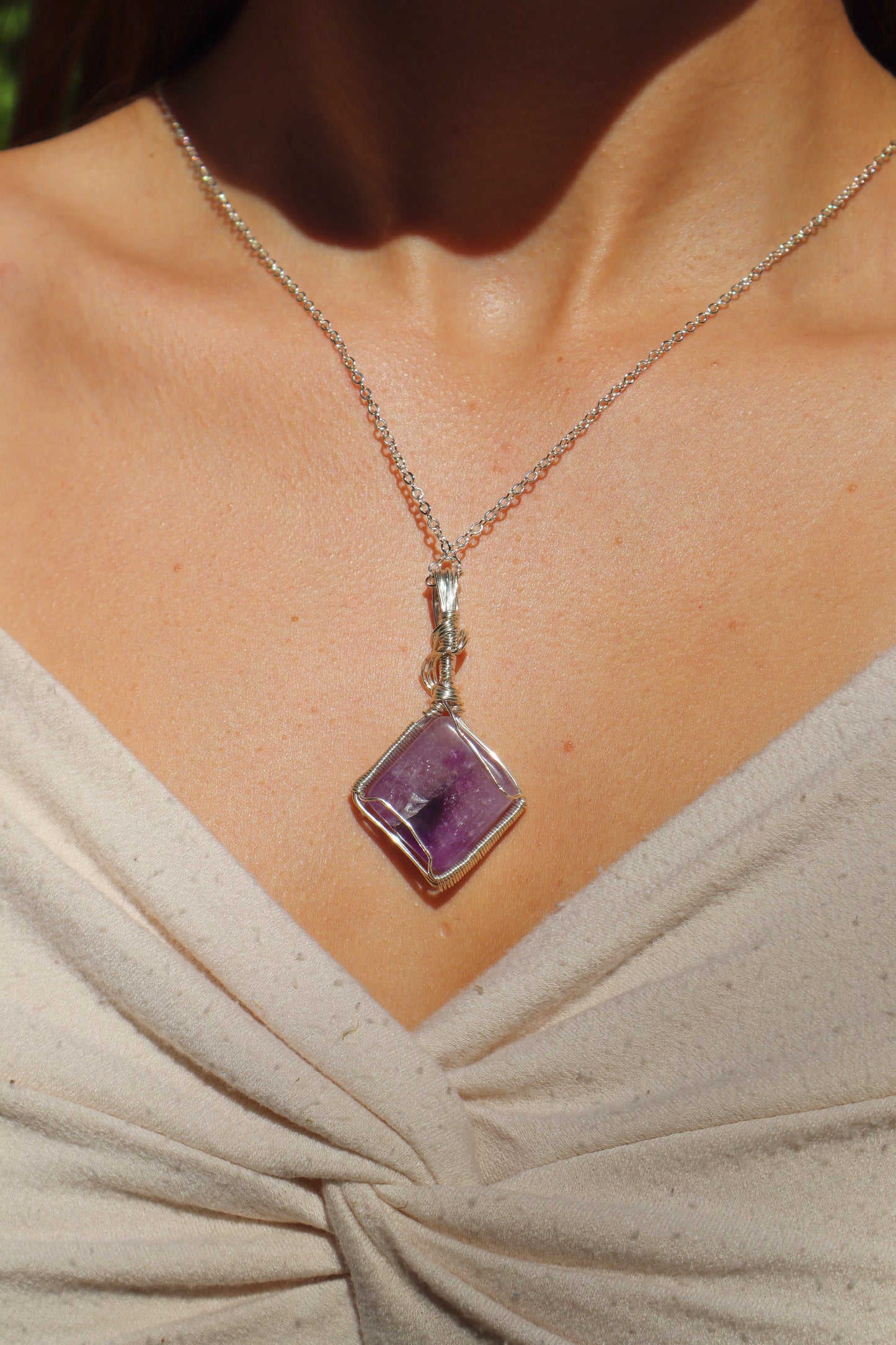 Flourite Crystal Pendant