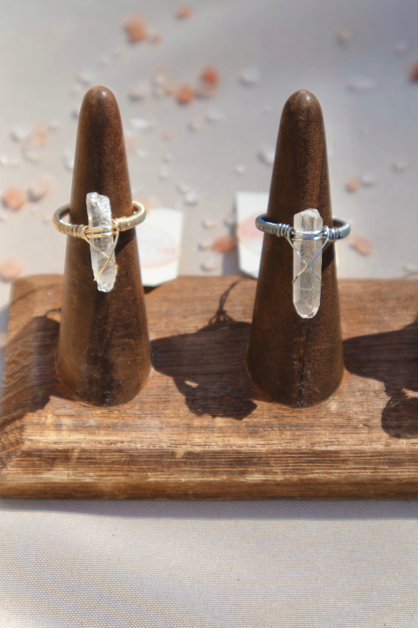 Aura Clear Quartz Point Ring