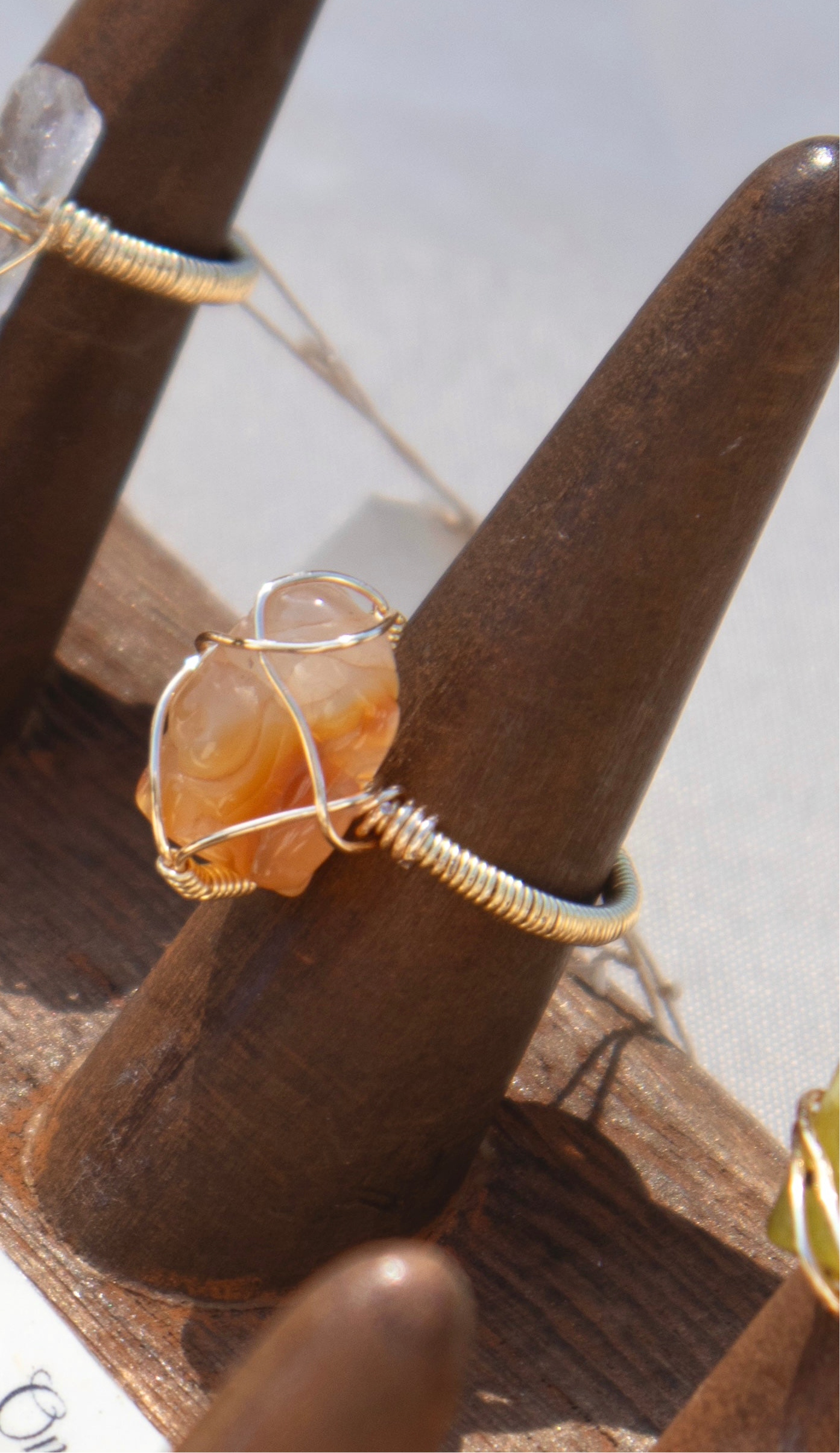 Natural Agate Gem Ring