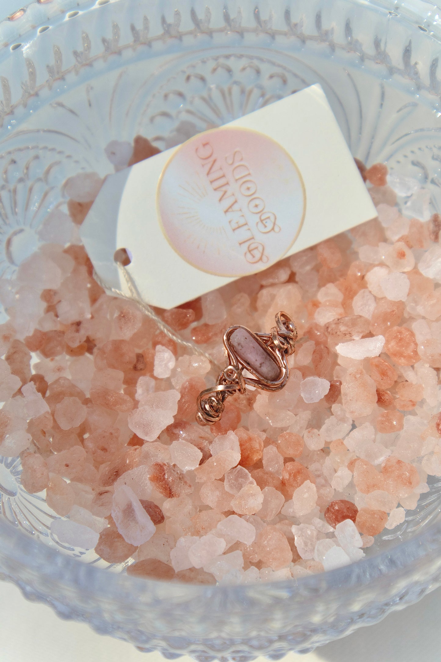 Strawberry Quartz Copper Ring