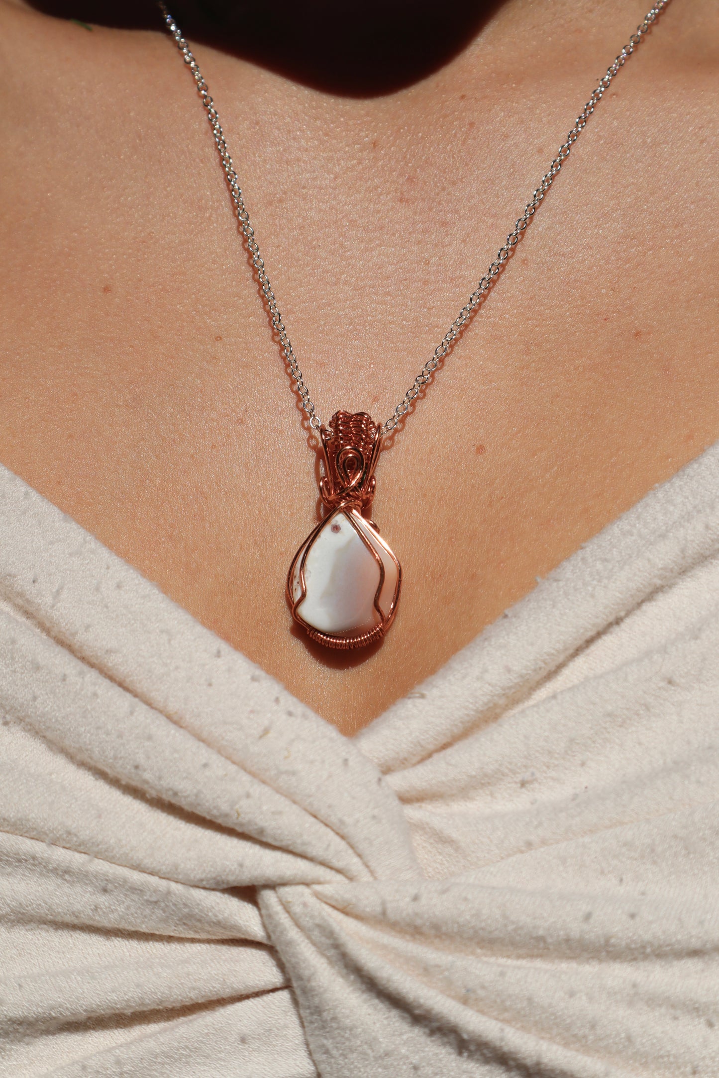 Pink Botswana Agate Pendant