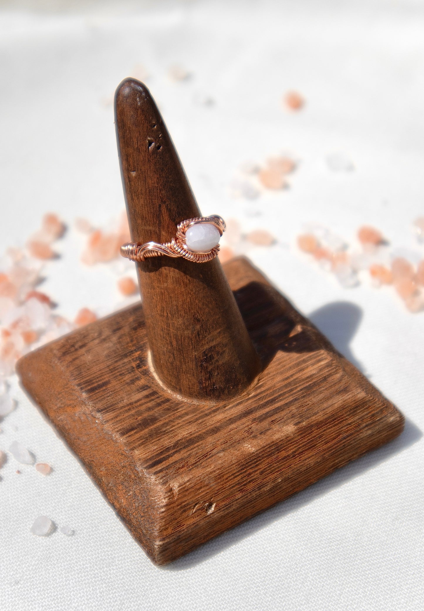 Iridescent Pearl Intricate Wrapped Ring