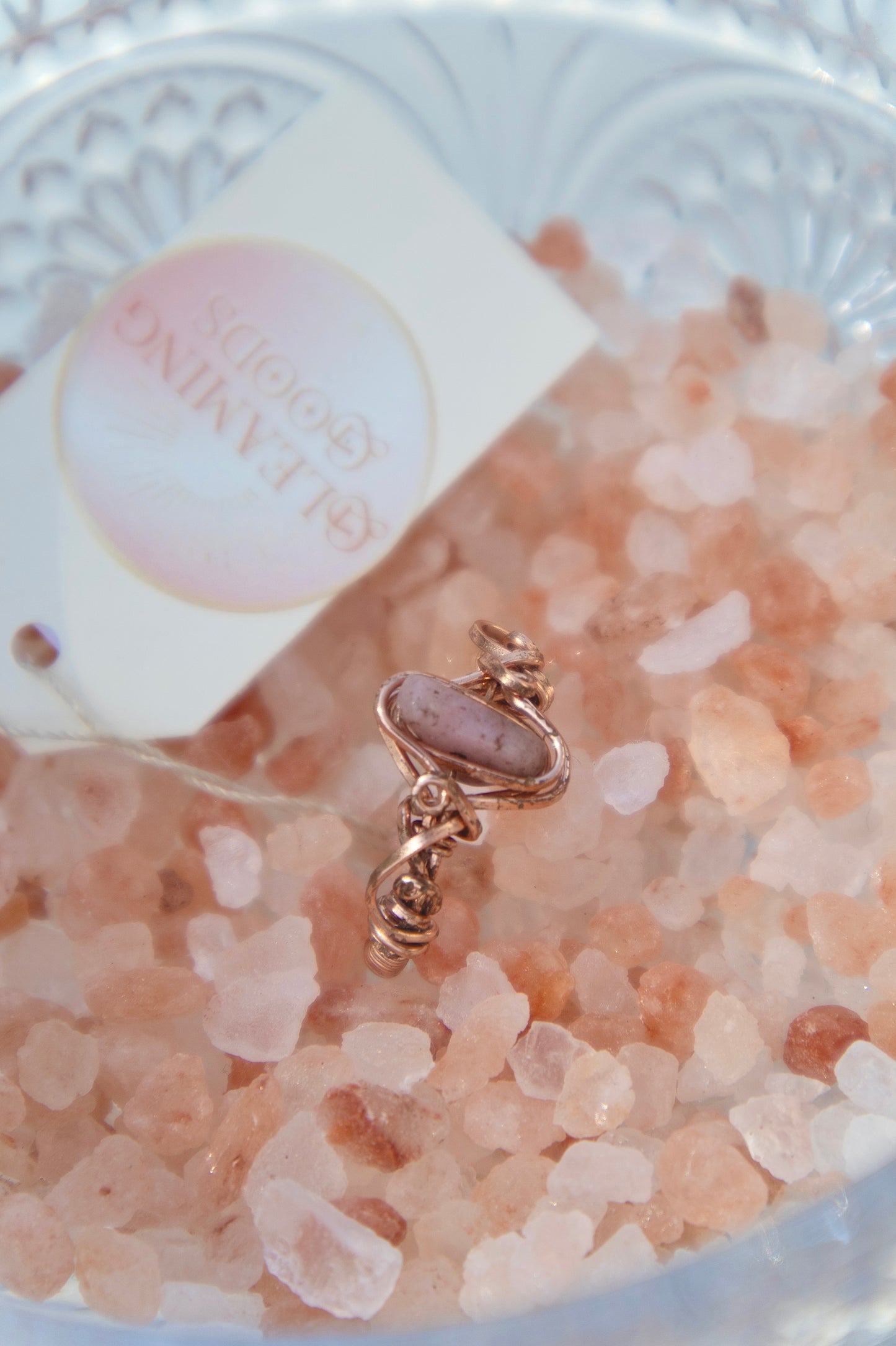 Strawberry Quartz Copper Ring