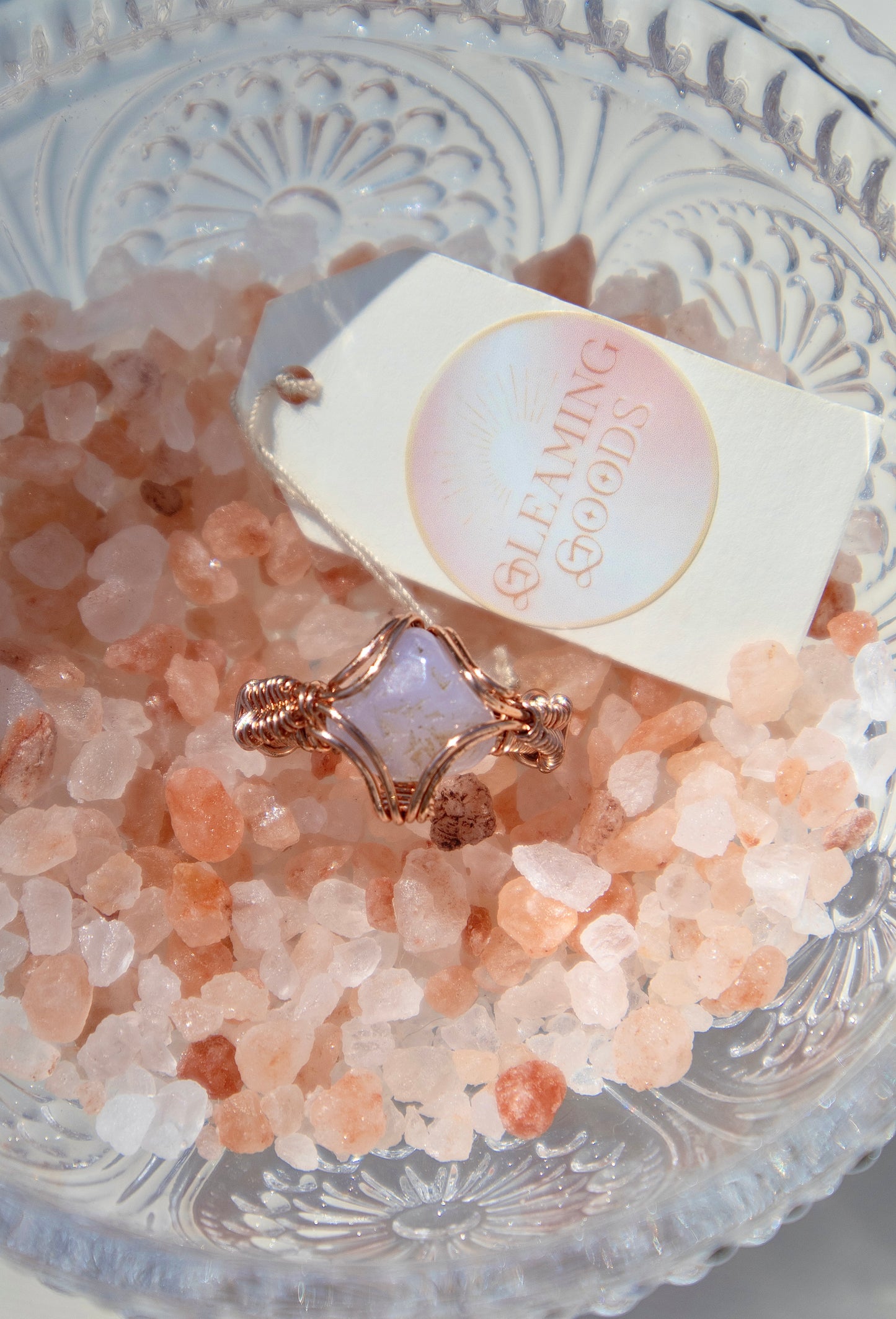 Moonstone Copper Intricate Wrapped Ring