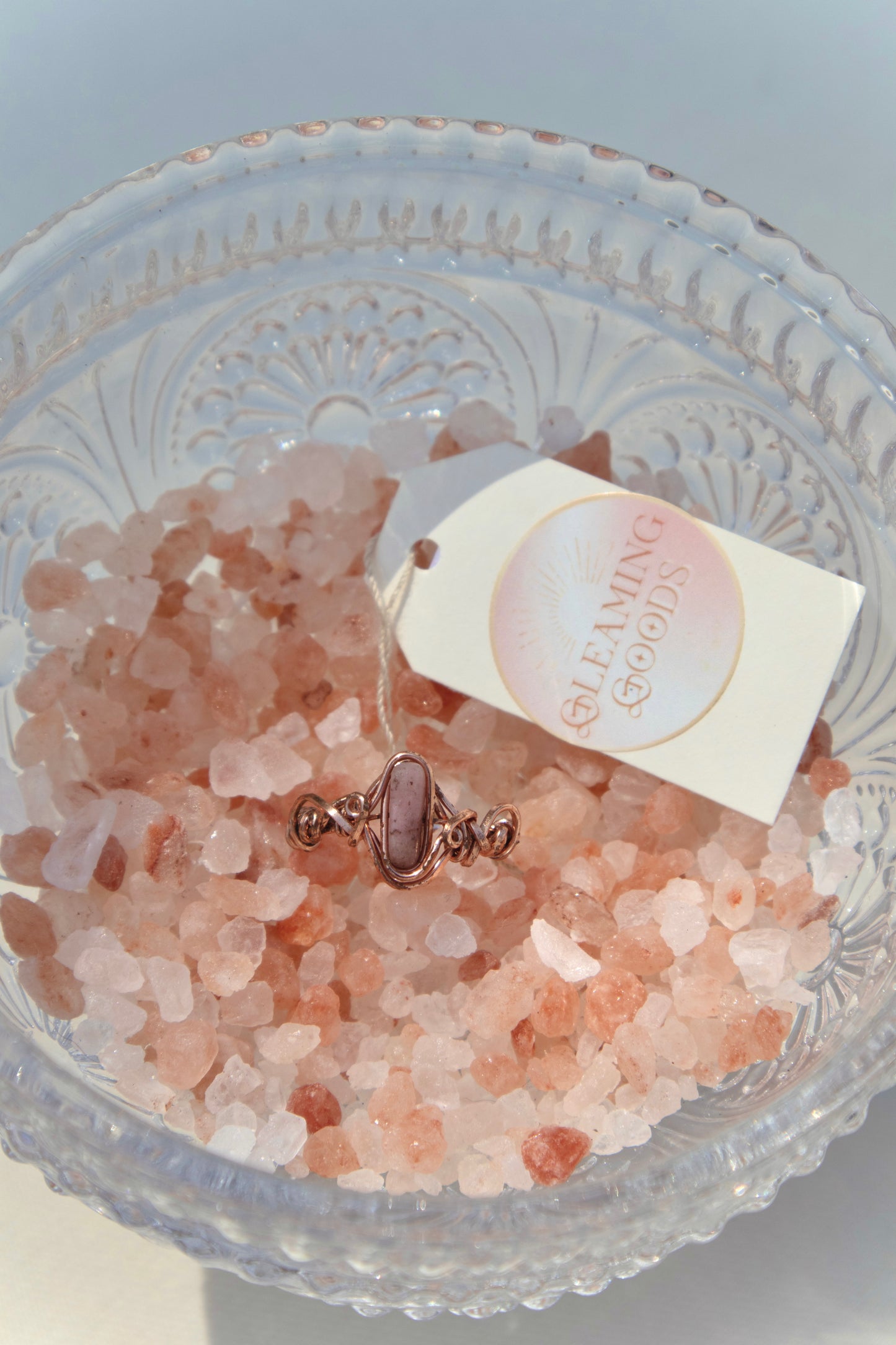 Strawberry Quartz Copper Ring
