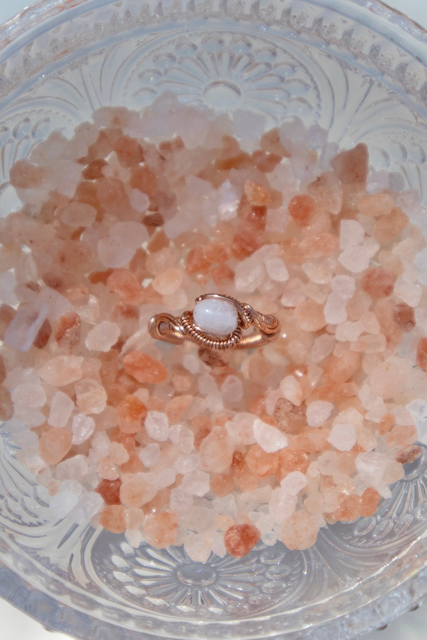 Iridescent Pearl Intricate Wrapped Ring
