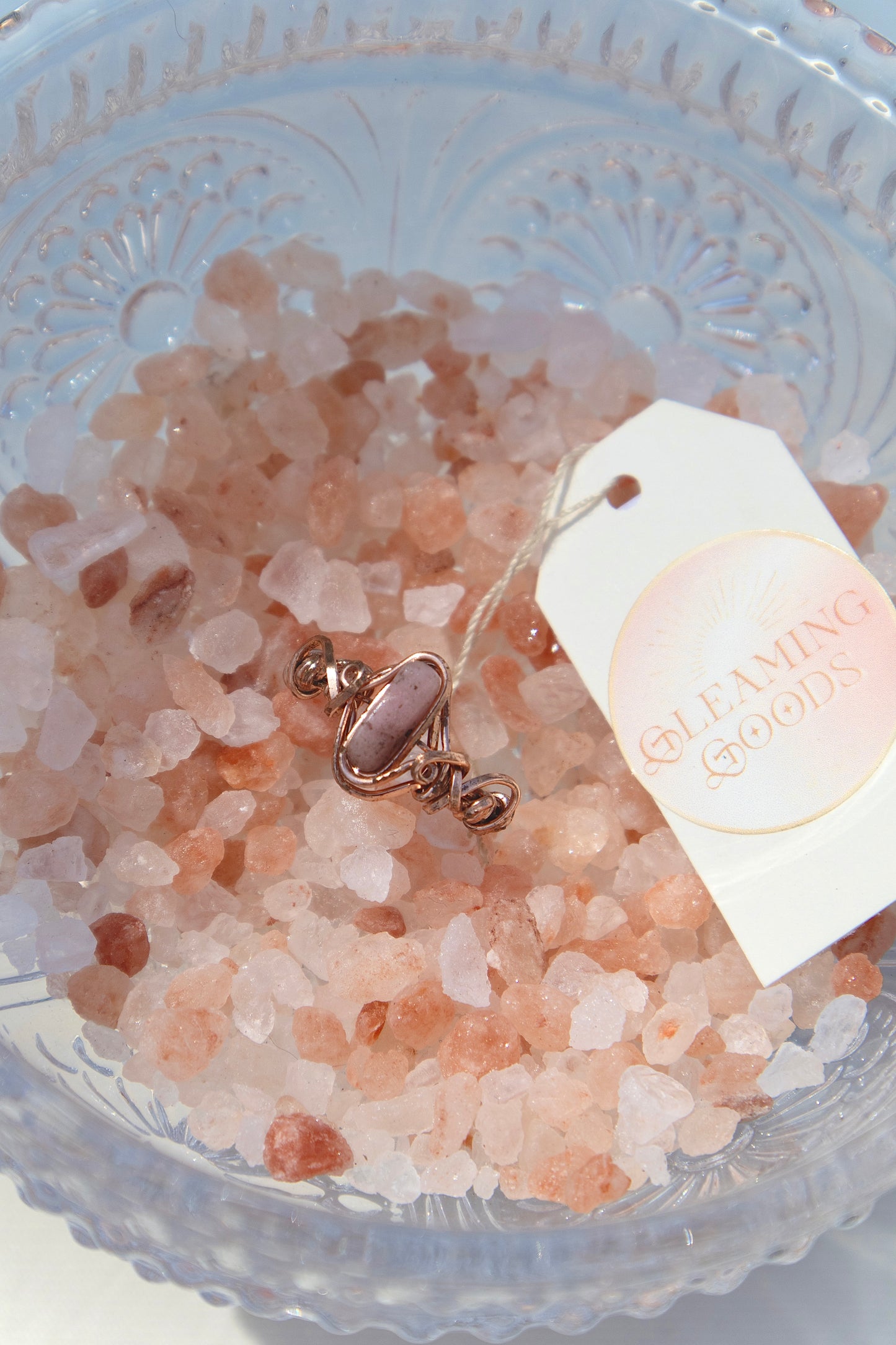 Strawberry Quartz Copper Ring
