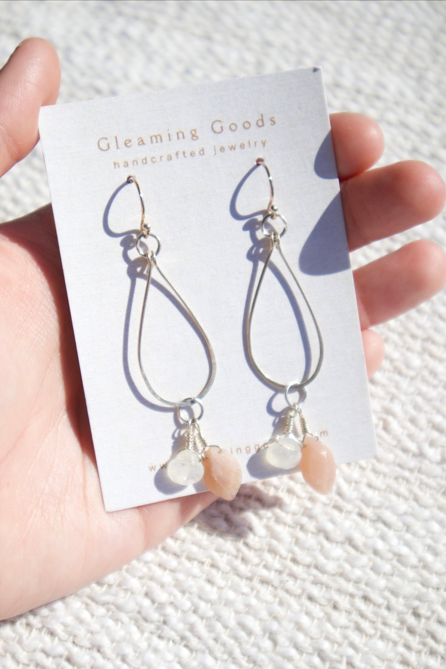 Genuine sterling silver teardrop charm earrings