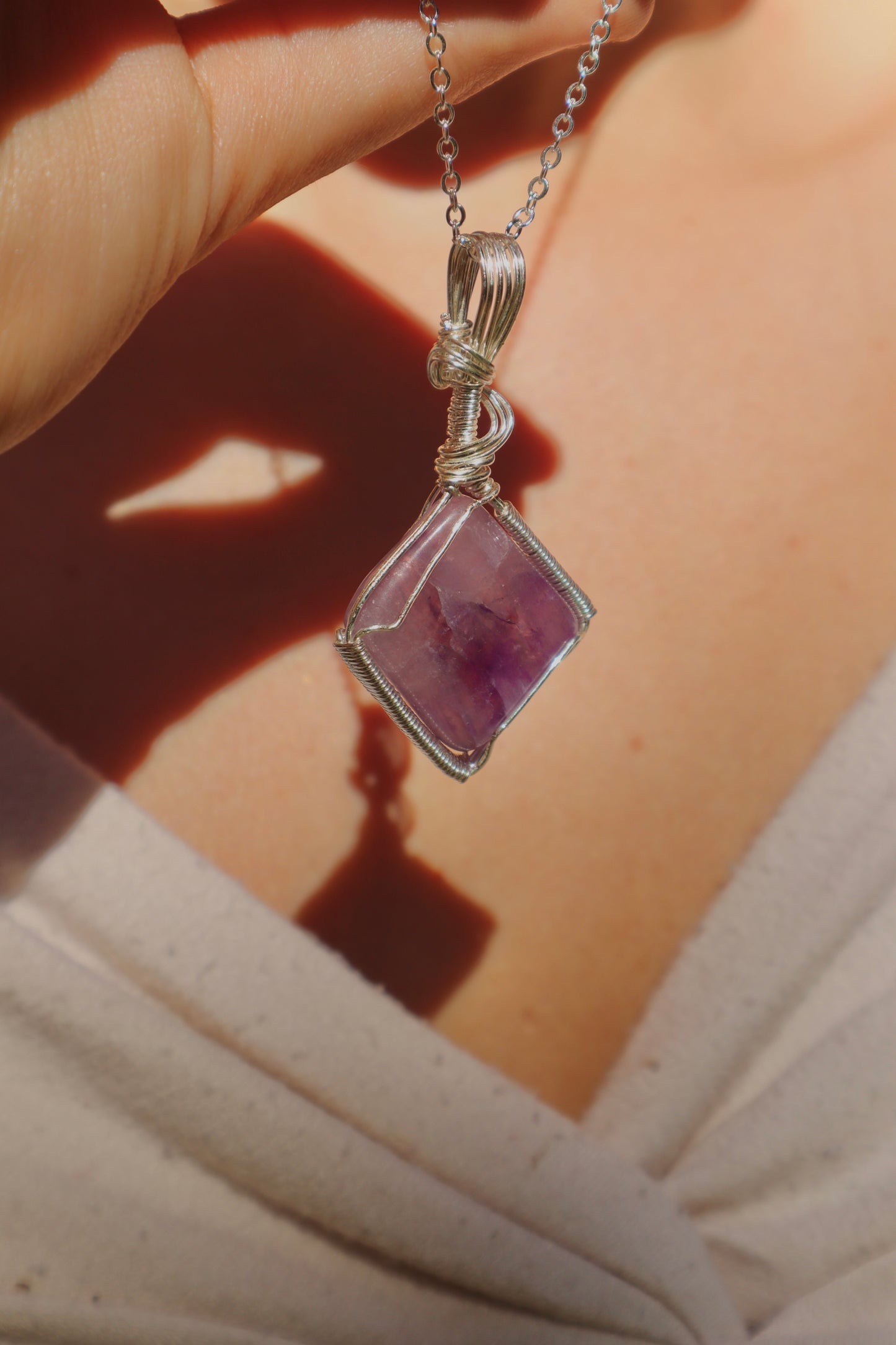Flourite Crystal Pendant