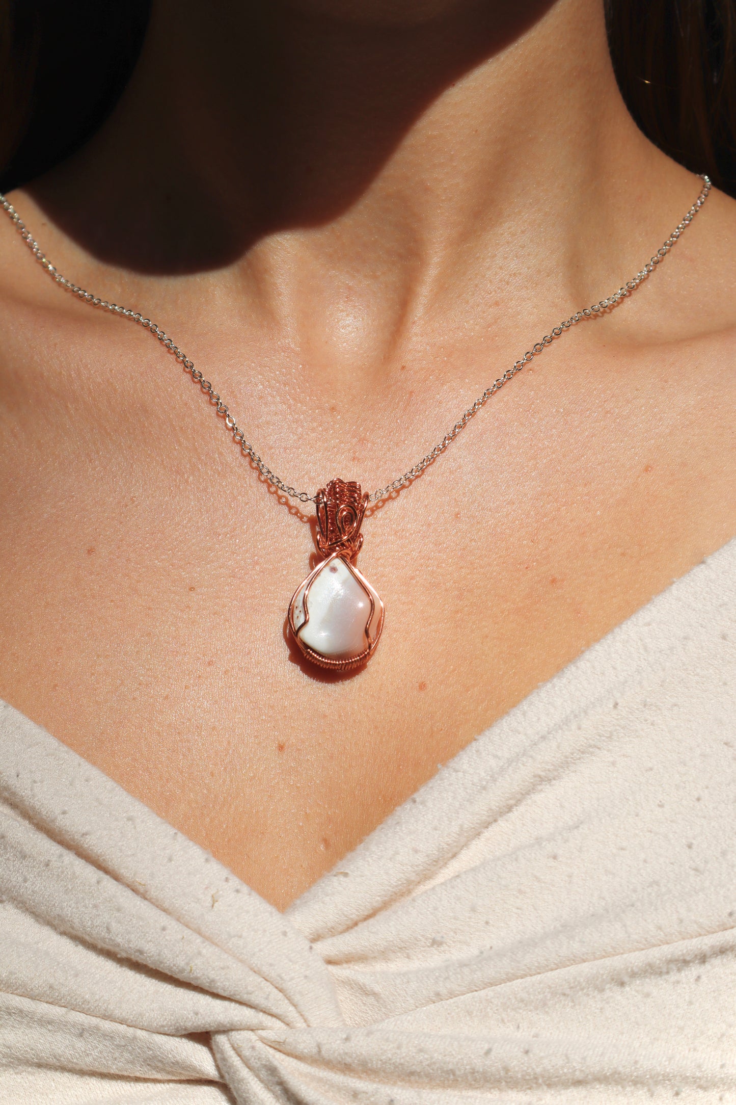 Pink Botswana Agate Pendant