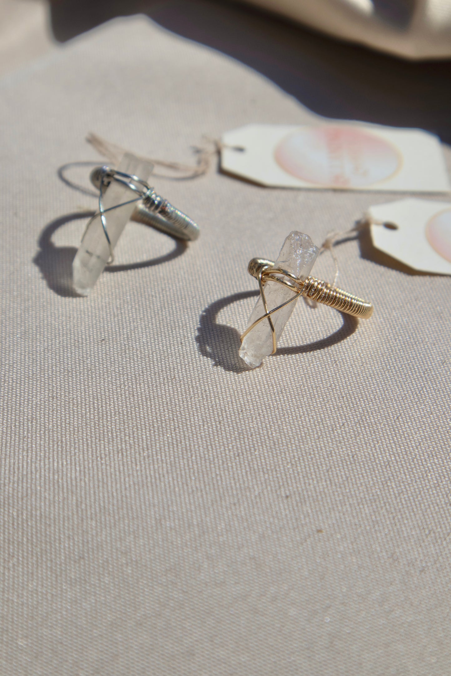 Aura Clear Quartz Point Ring