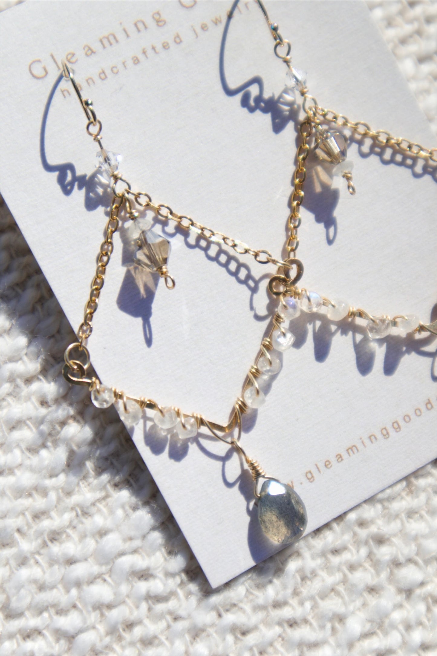 Gold Filled Moonlit Chandelier Earrings
