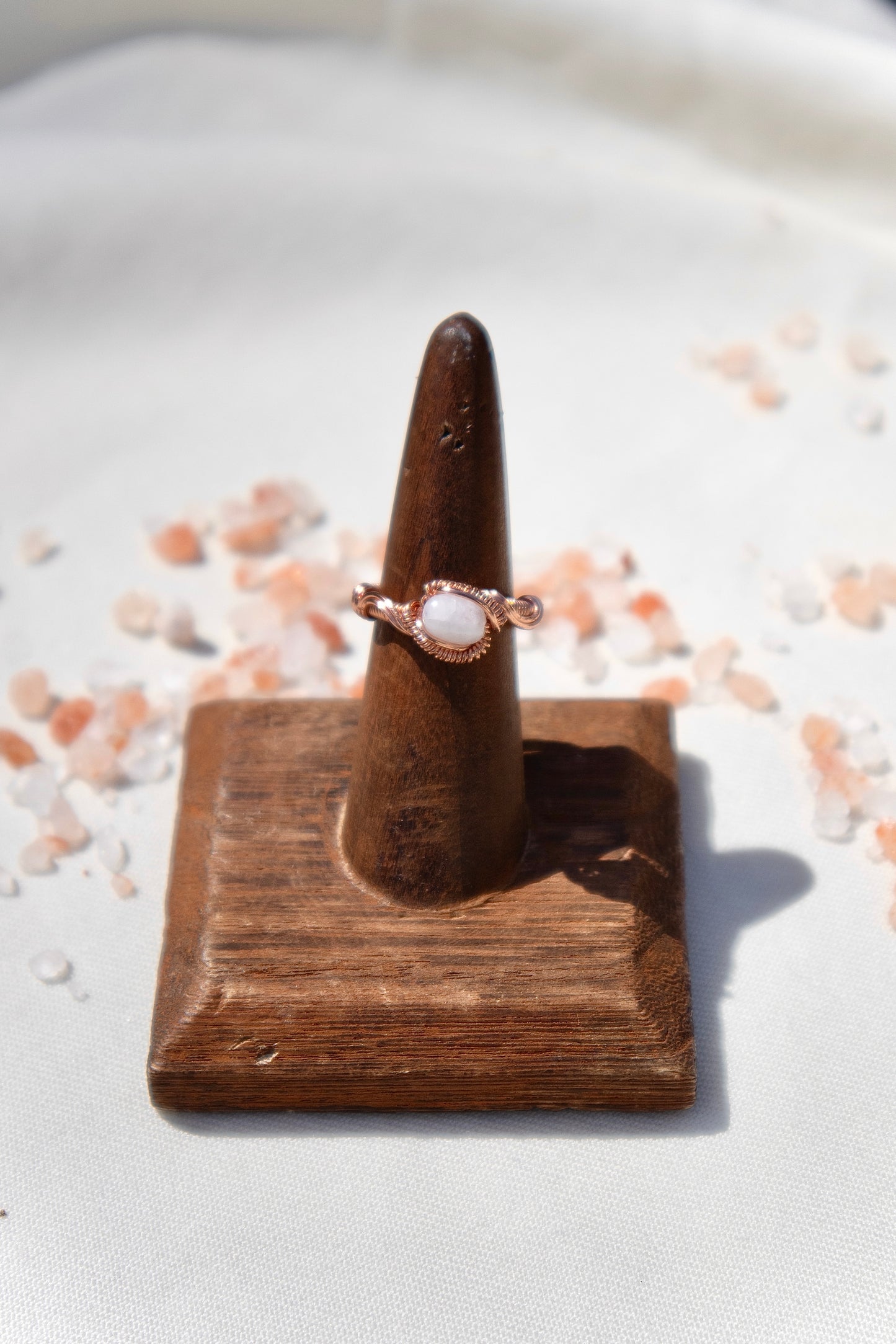 Iridescent Pearl Intricate Wrapped Ring