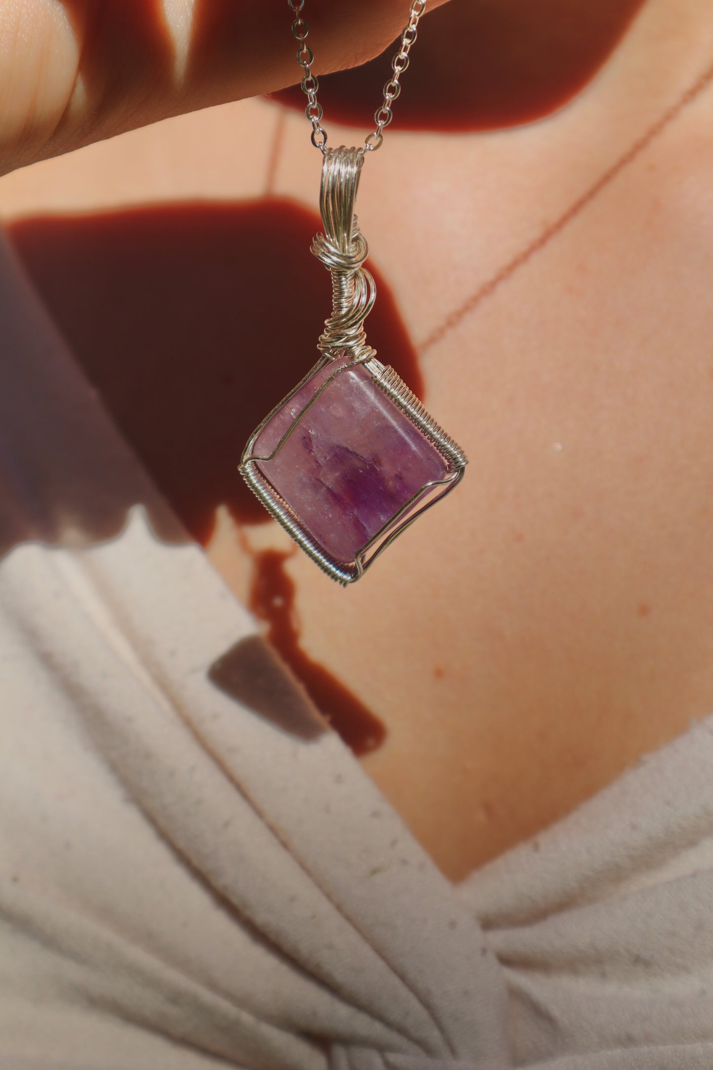 Flourite Crystal Pendant