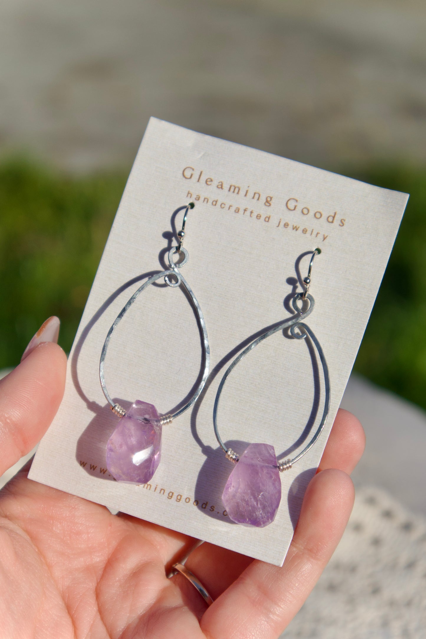 Dreamy Amethyst Teardrop Dangles