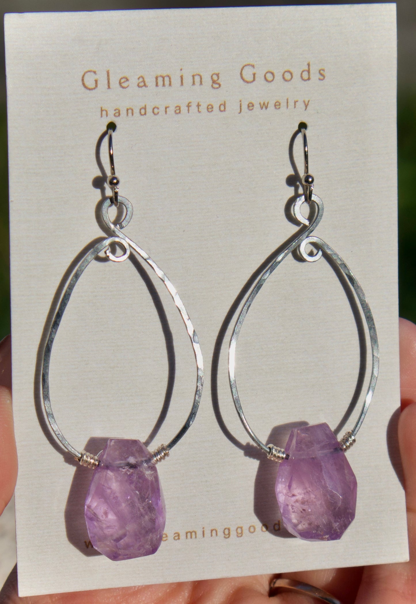 Dreamy Amethyst Teardrop Dangles