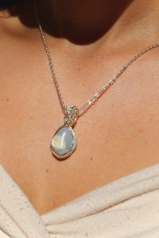 Blue Lace Agate Pendant