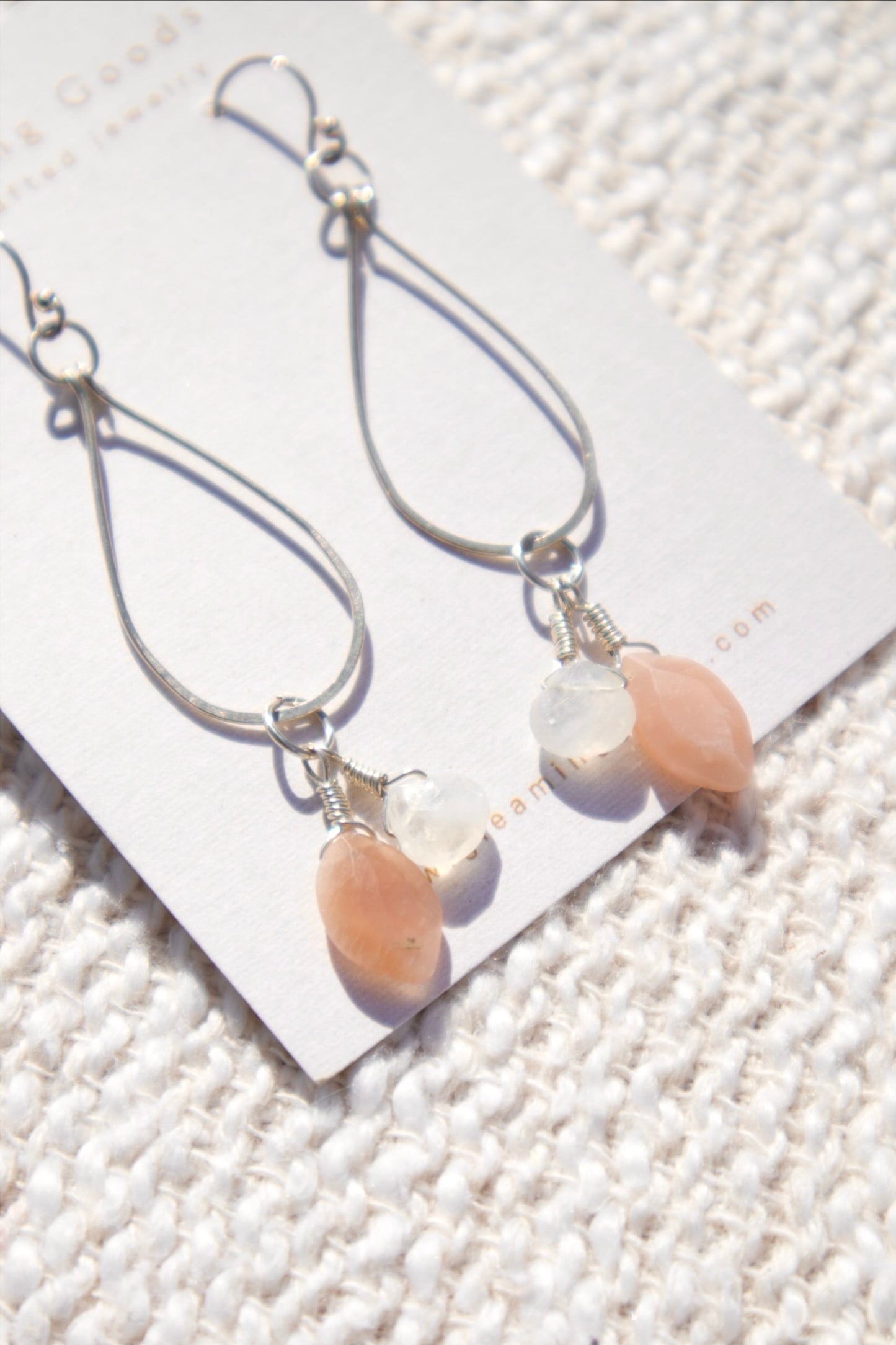 Genuine sterling silver teardrop charm earrings