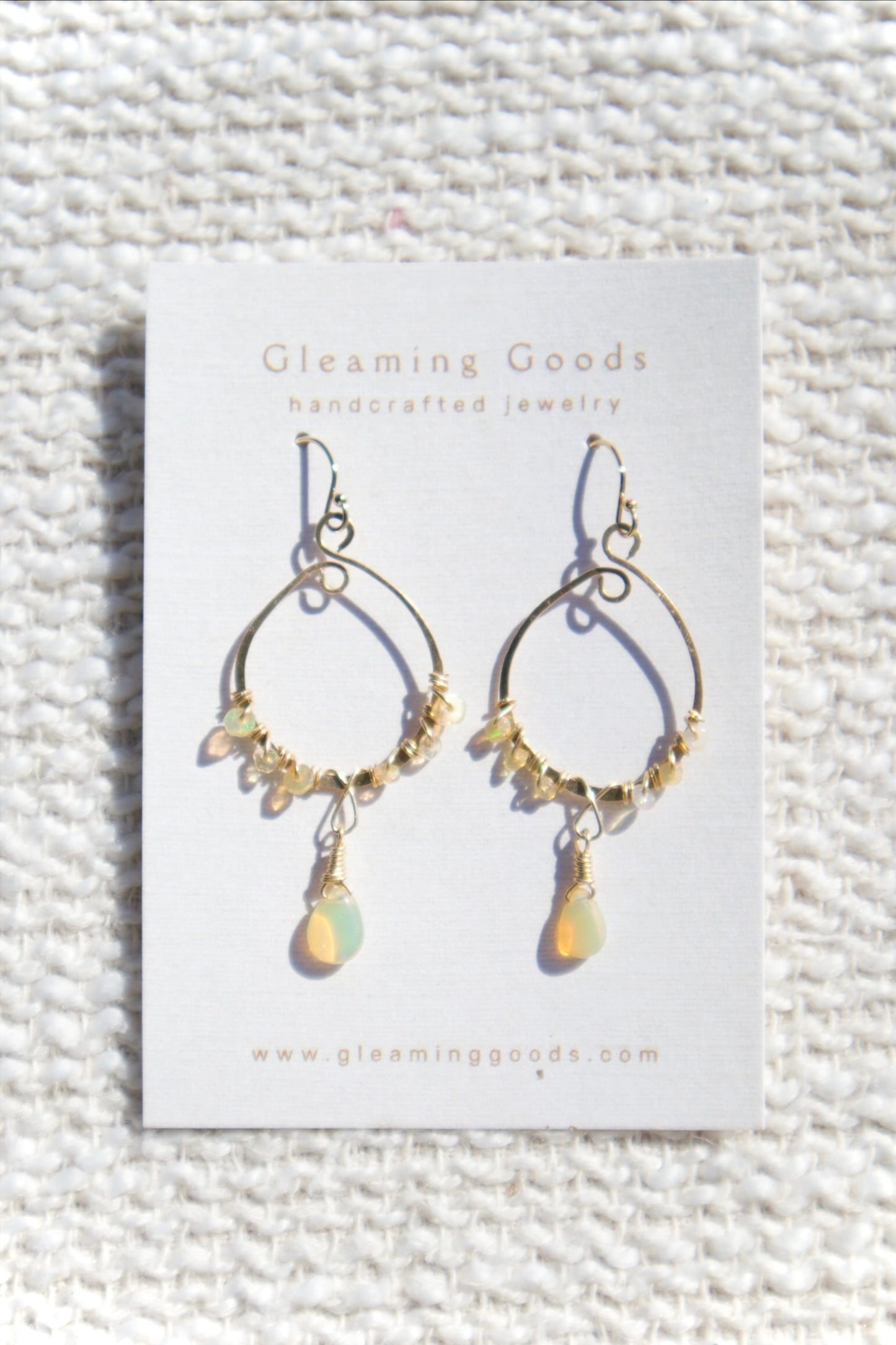 Gold Filled Bohemian Opal Hoops