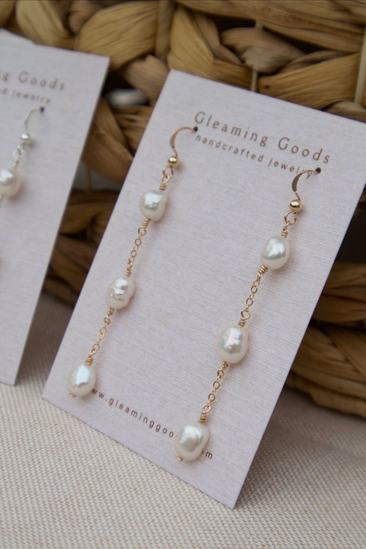 Freshwater Pearl Chain Dangles