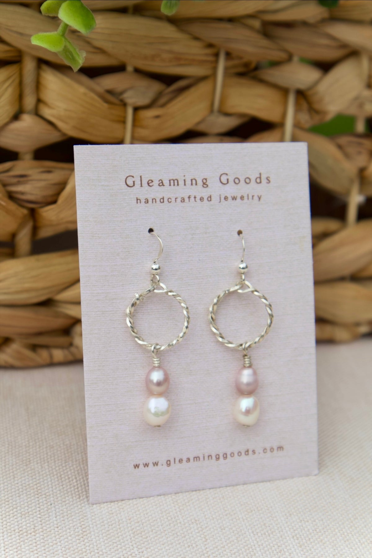 Sterling Silver Freshwater Pearl Hoops