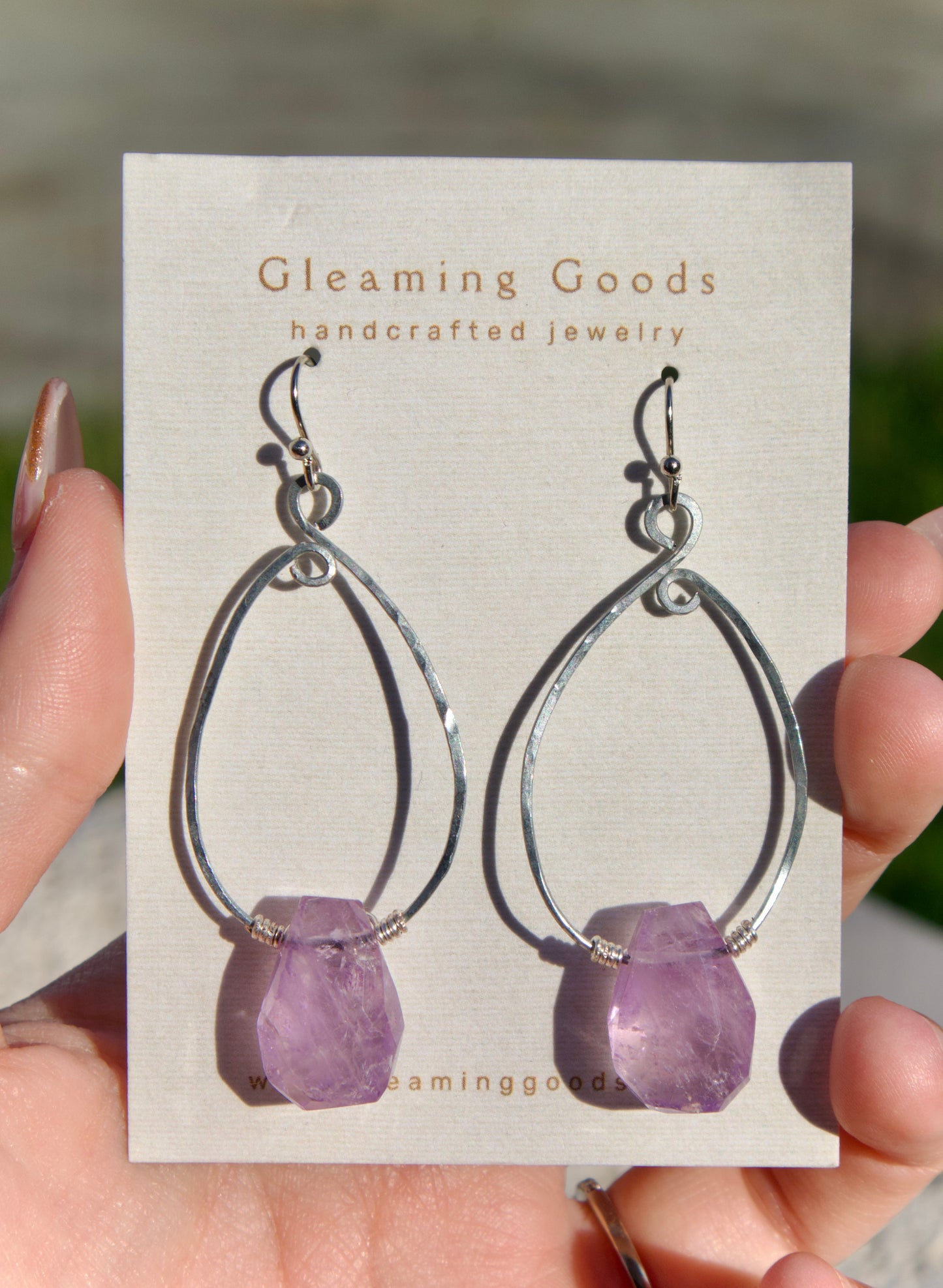 Dreamy Amethyst Teardrop Dangles