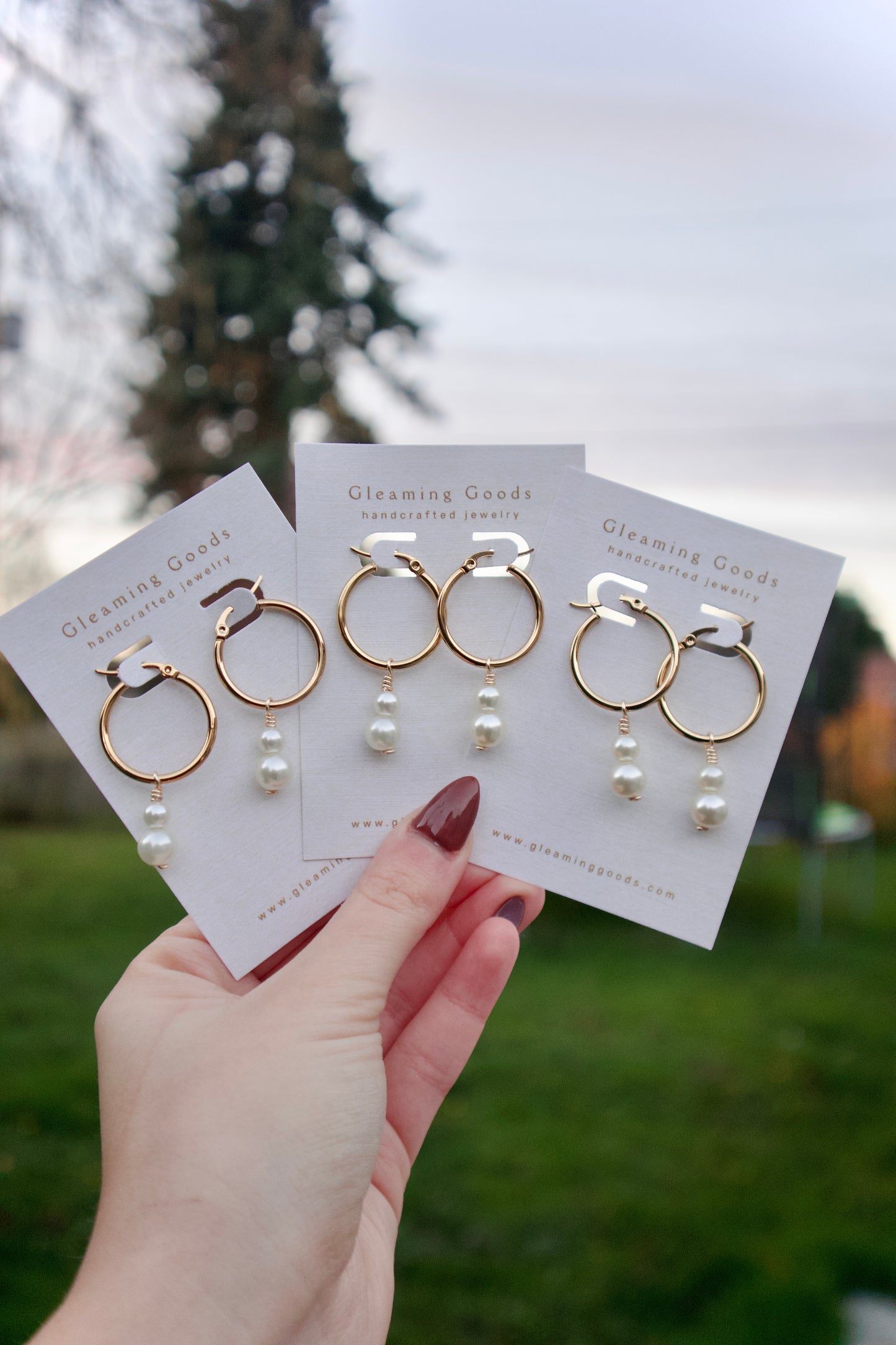 Ella Pearl Drop Dangles