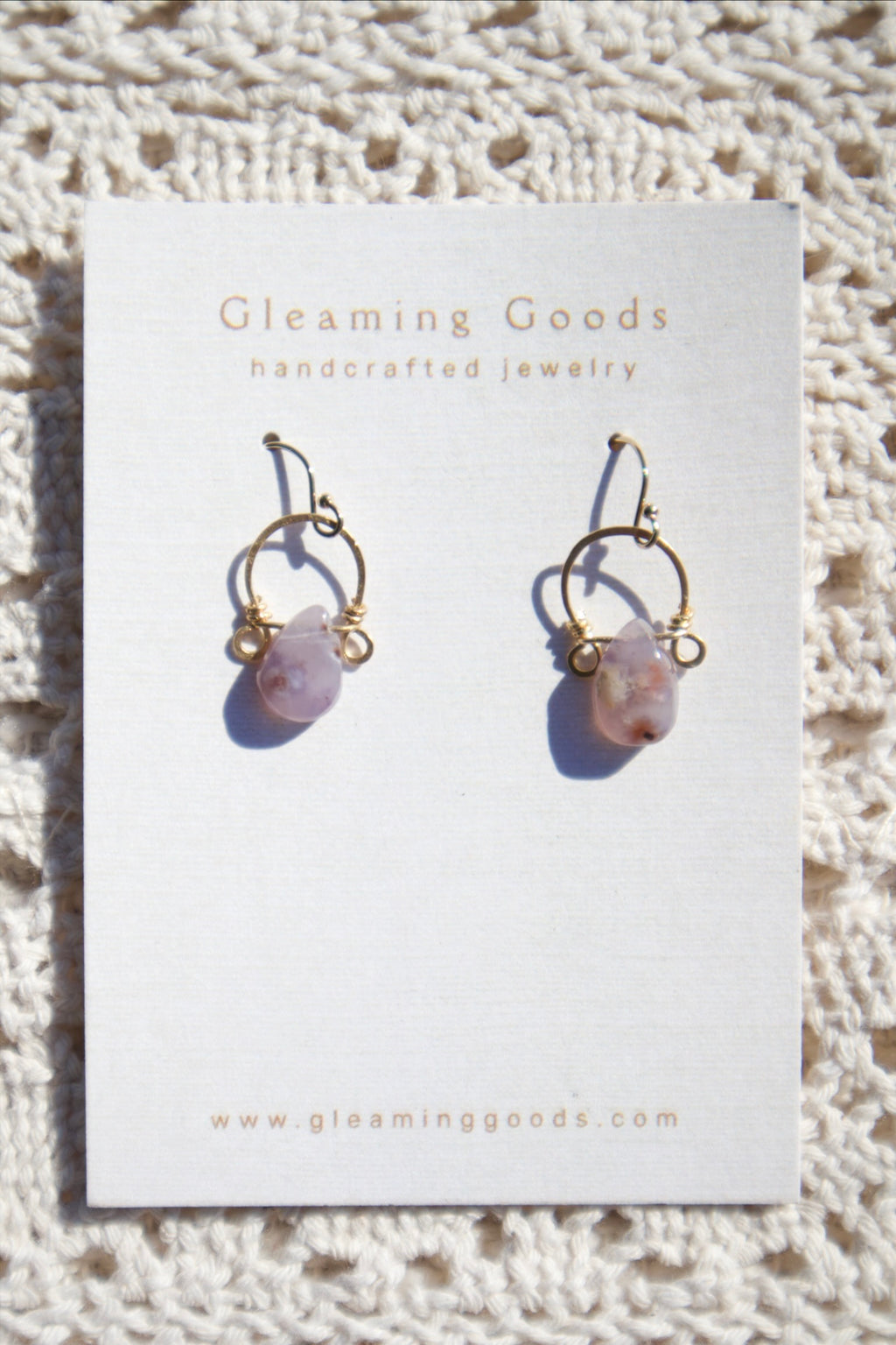 Gold Filled Delicate Tiffany Stone Hoops