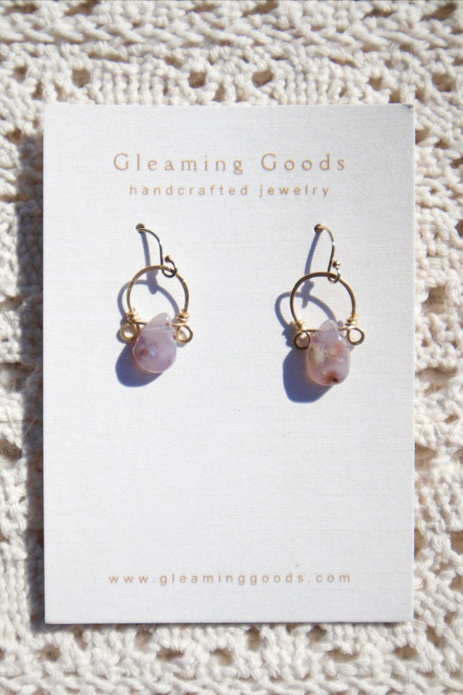 Gold Filled Delicate Tiffany Stone Hoops