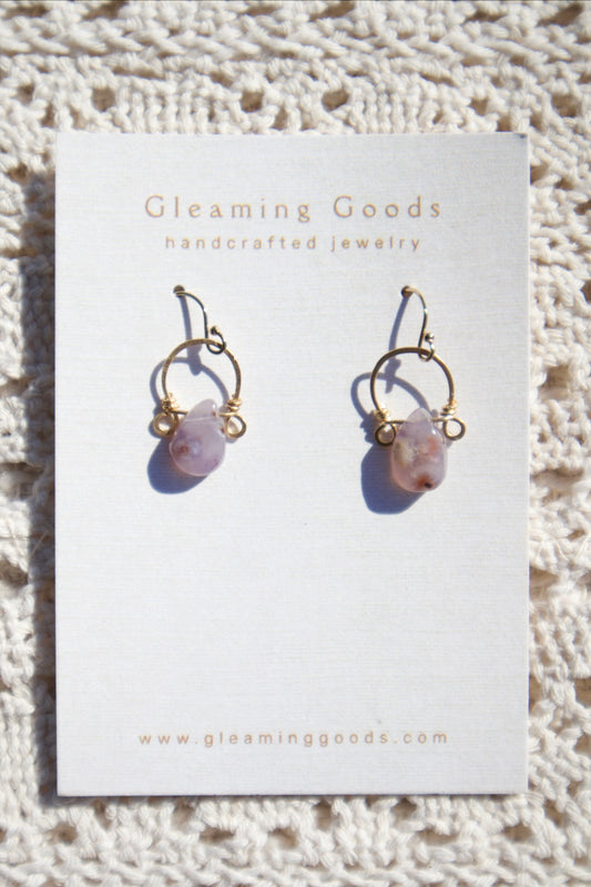 Gold Filled Delicate Tiffany Stone Hoops