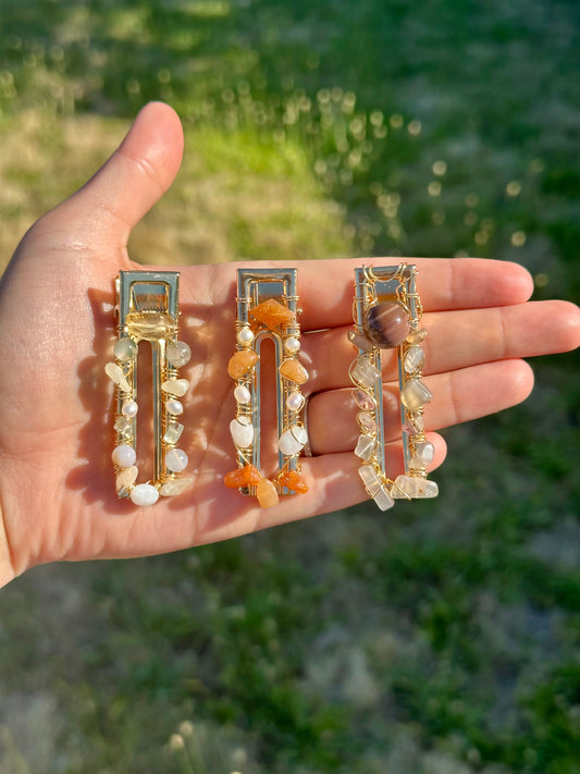 Gemstone Hair Clip