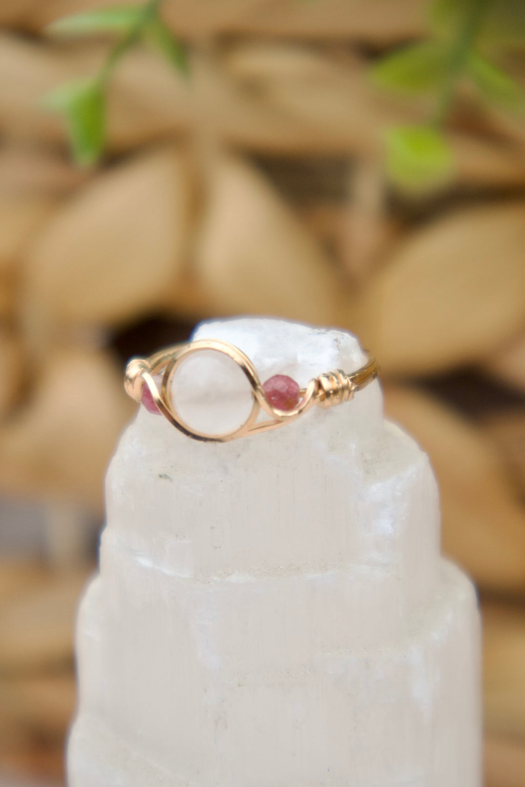 Quartz Tourmaline Ring
