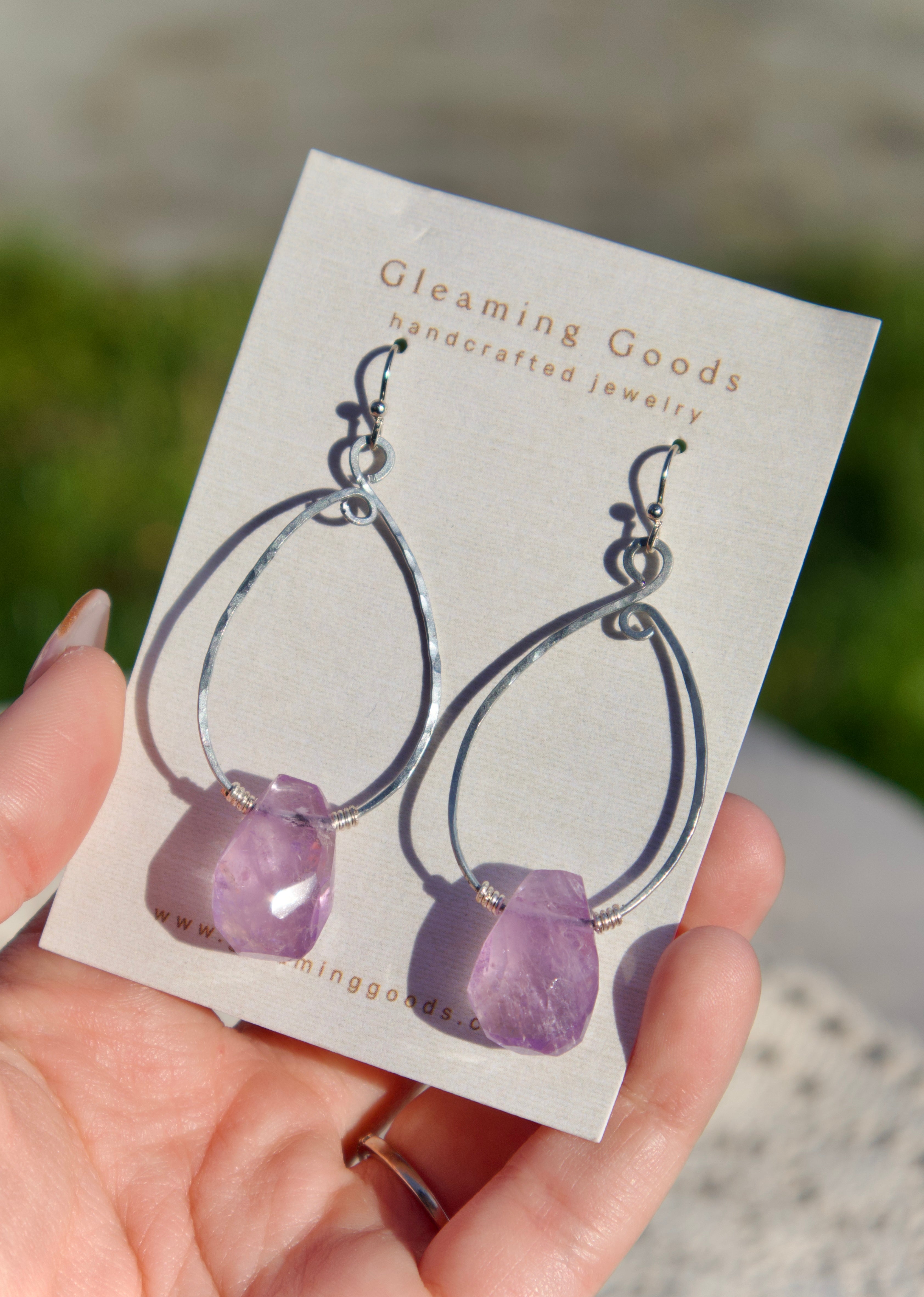 Dreamy Amethyst Teardrop Dangles