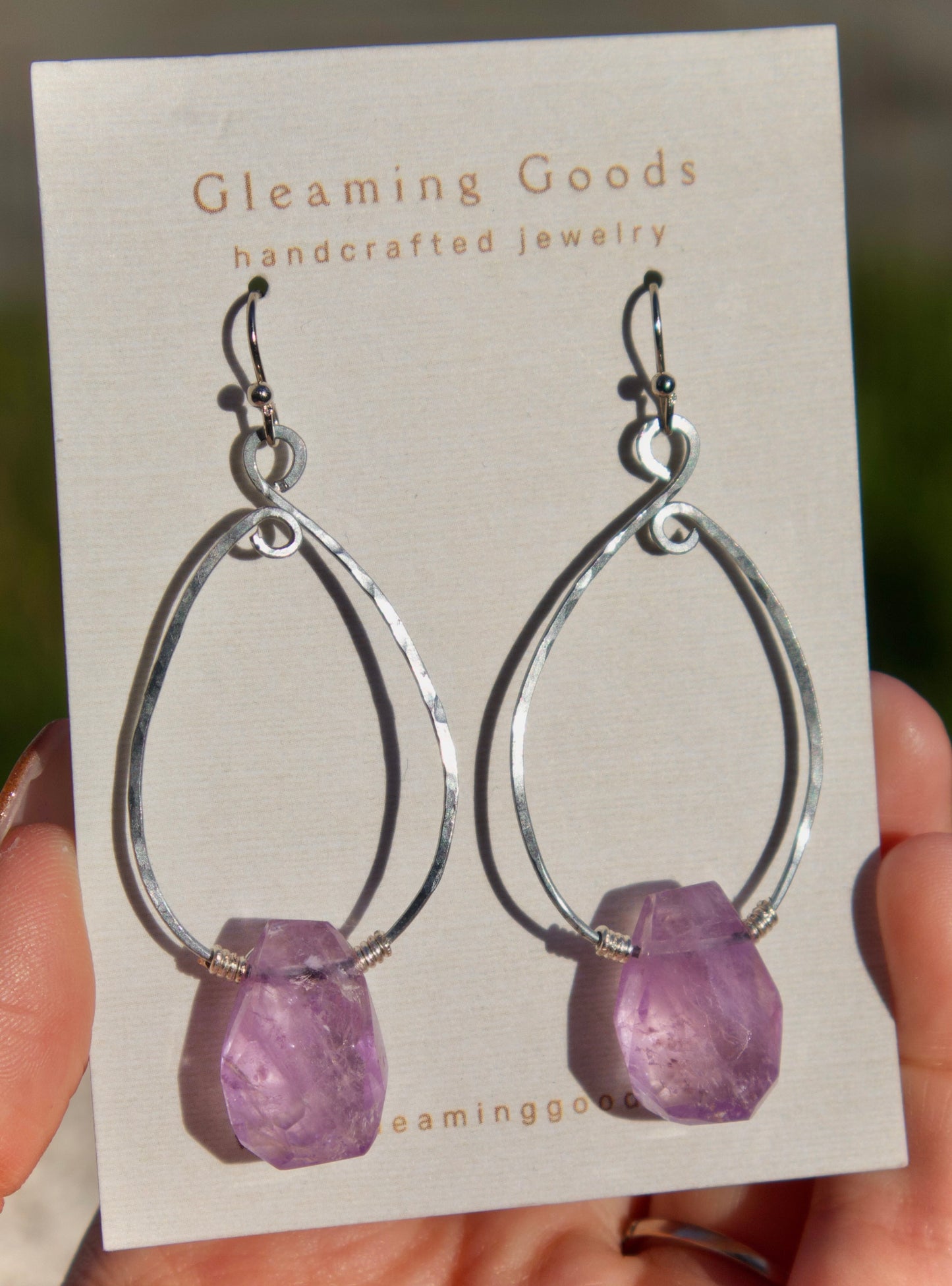 Dreamy Amethyst Teardrop Dangles