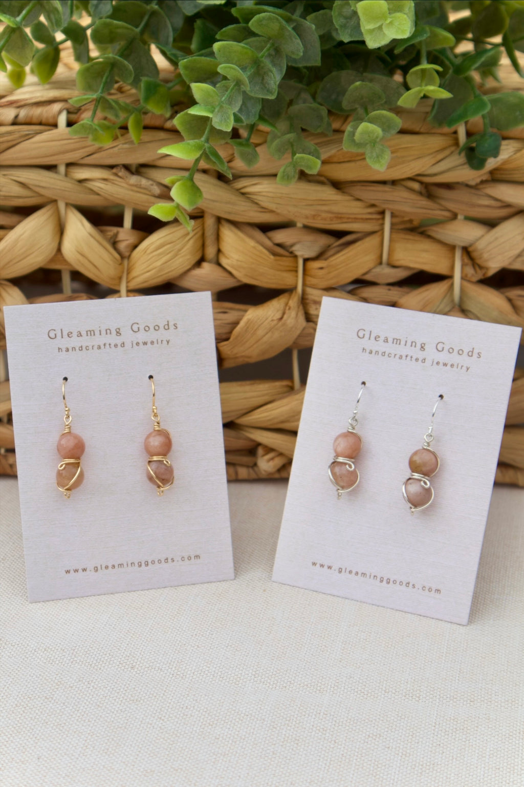 Sunstone Drop Dangles
