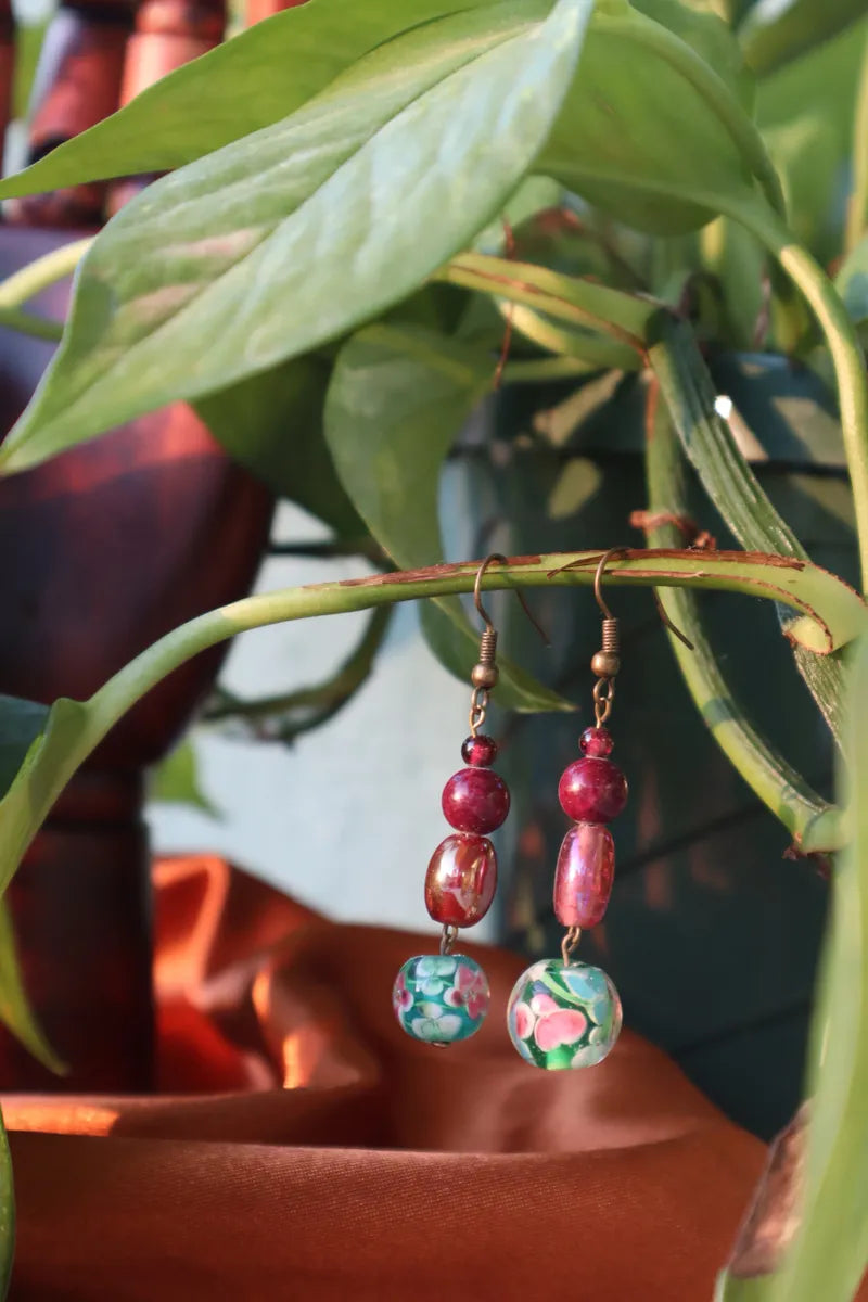 Floral Beaded Dangle