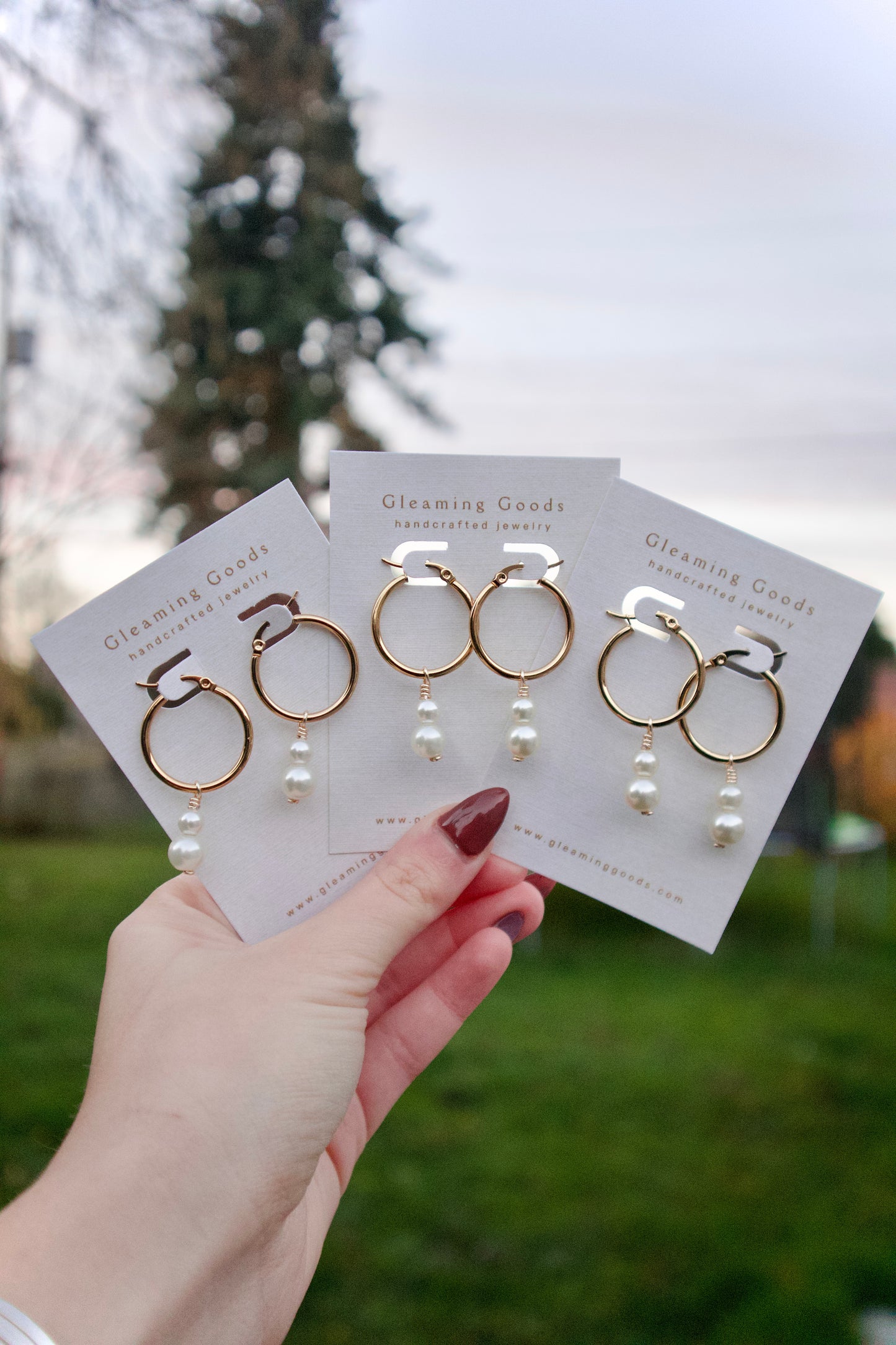 Ella Pearl Drop Dangles